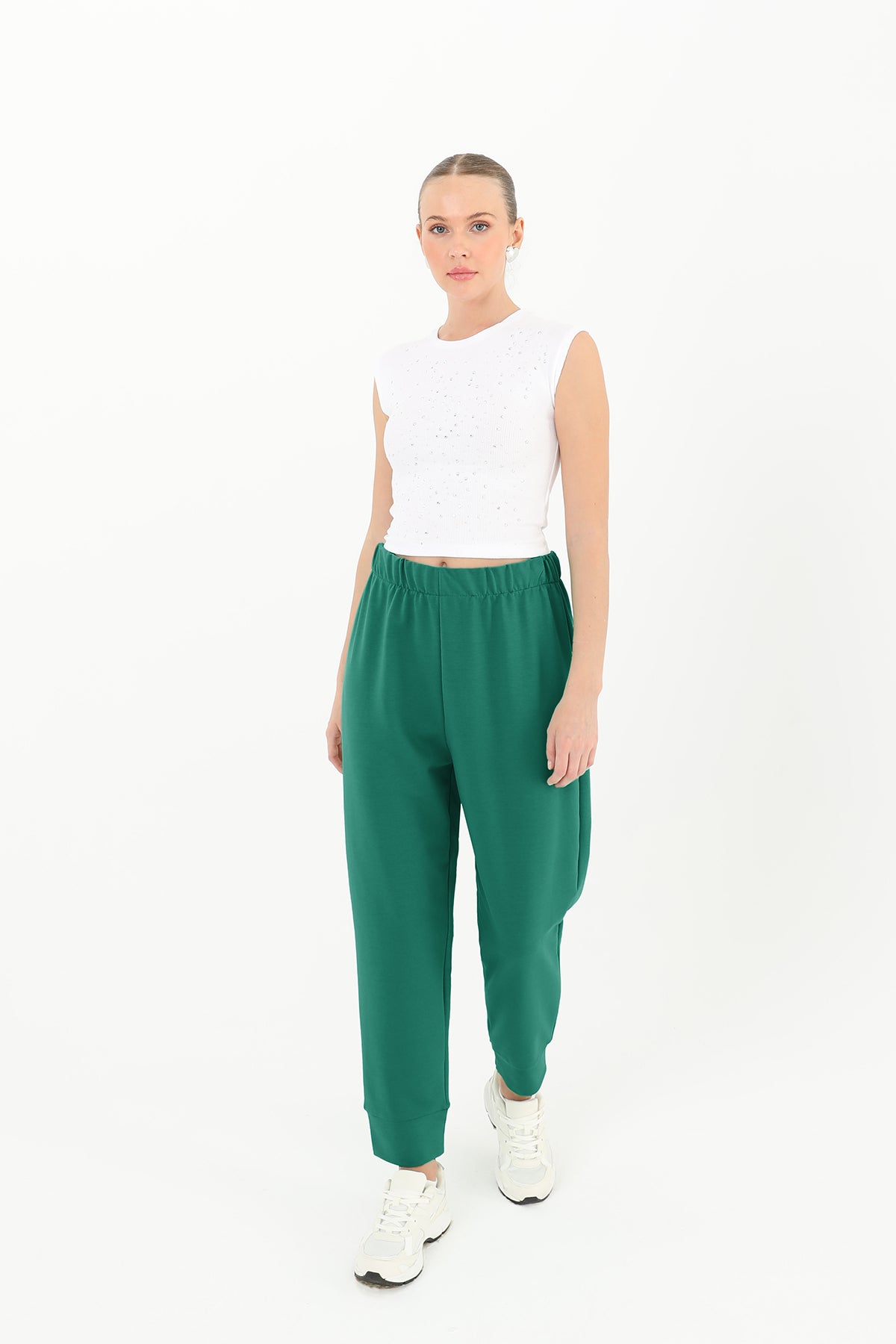 Kadın Ribana Detaylı Eşofman Altı - 30189PNT