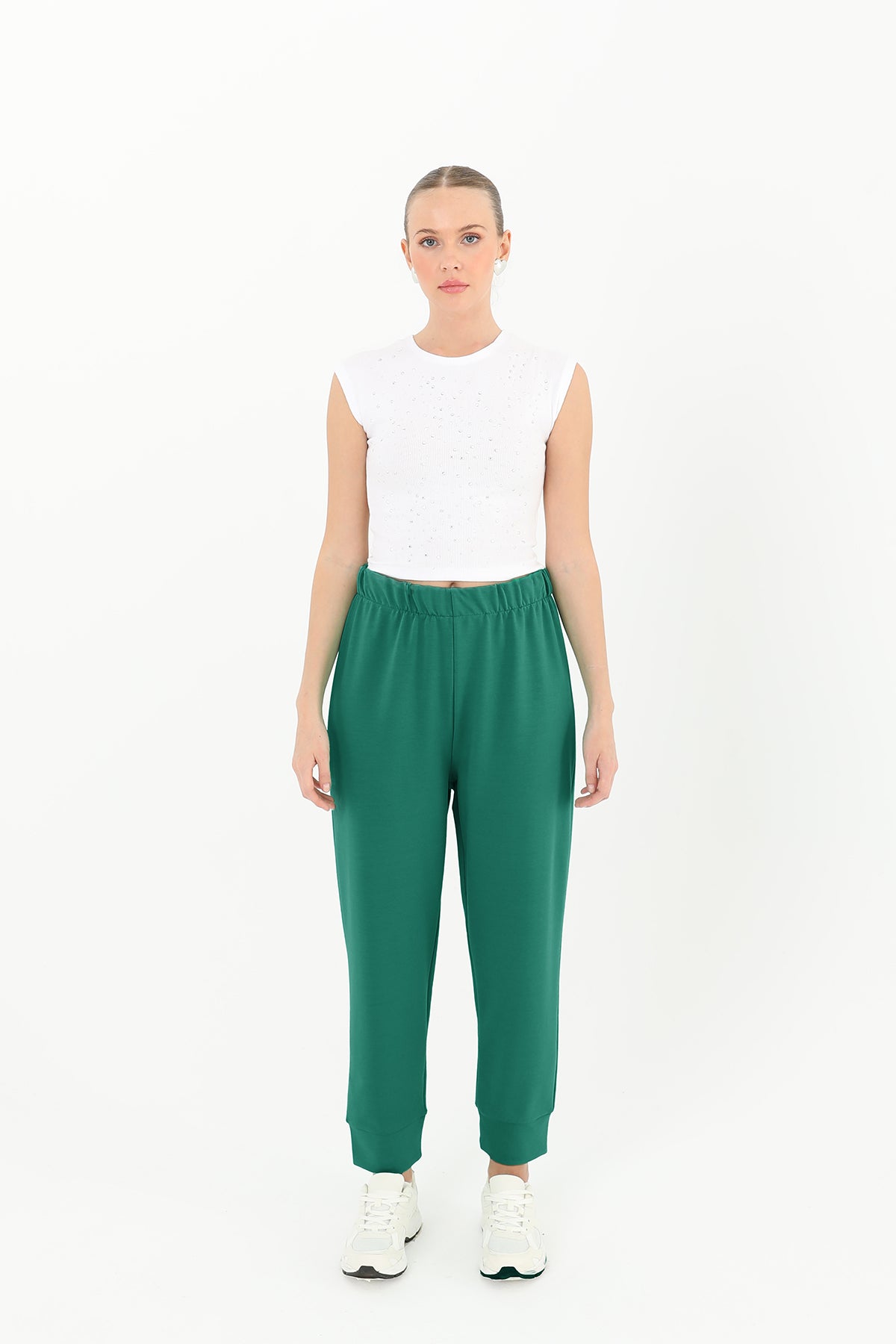 Kadın Ribana Detaylı Eşofman Altı - 30189PNT