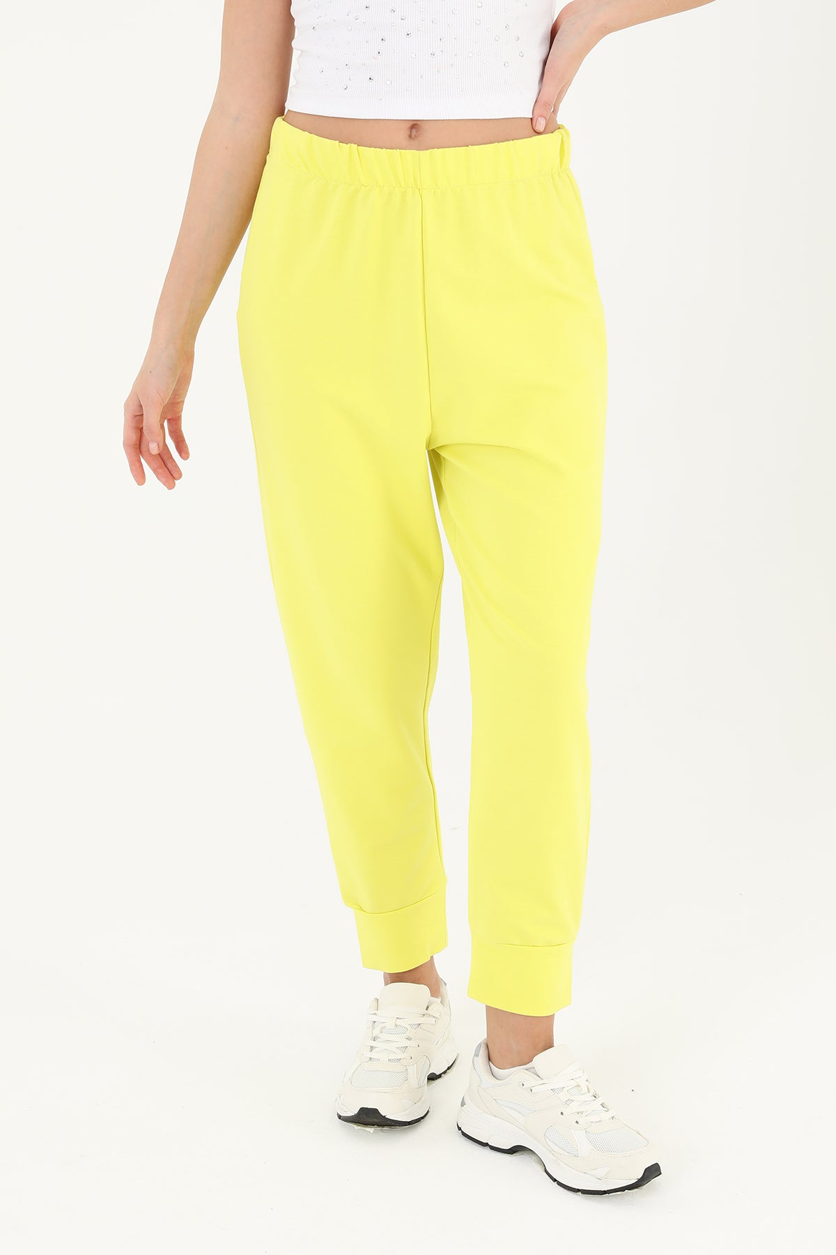 Kadın Ribana Detaylı Eşofman Altı - 30189PNT