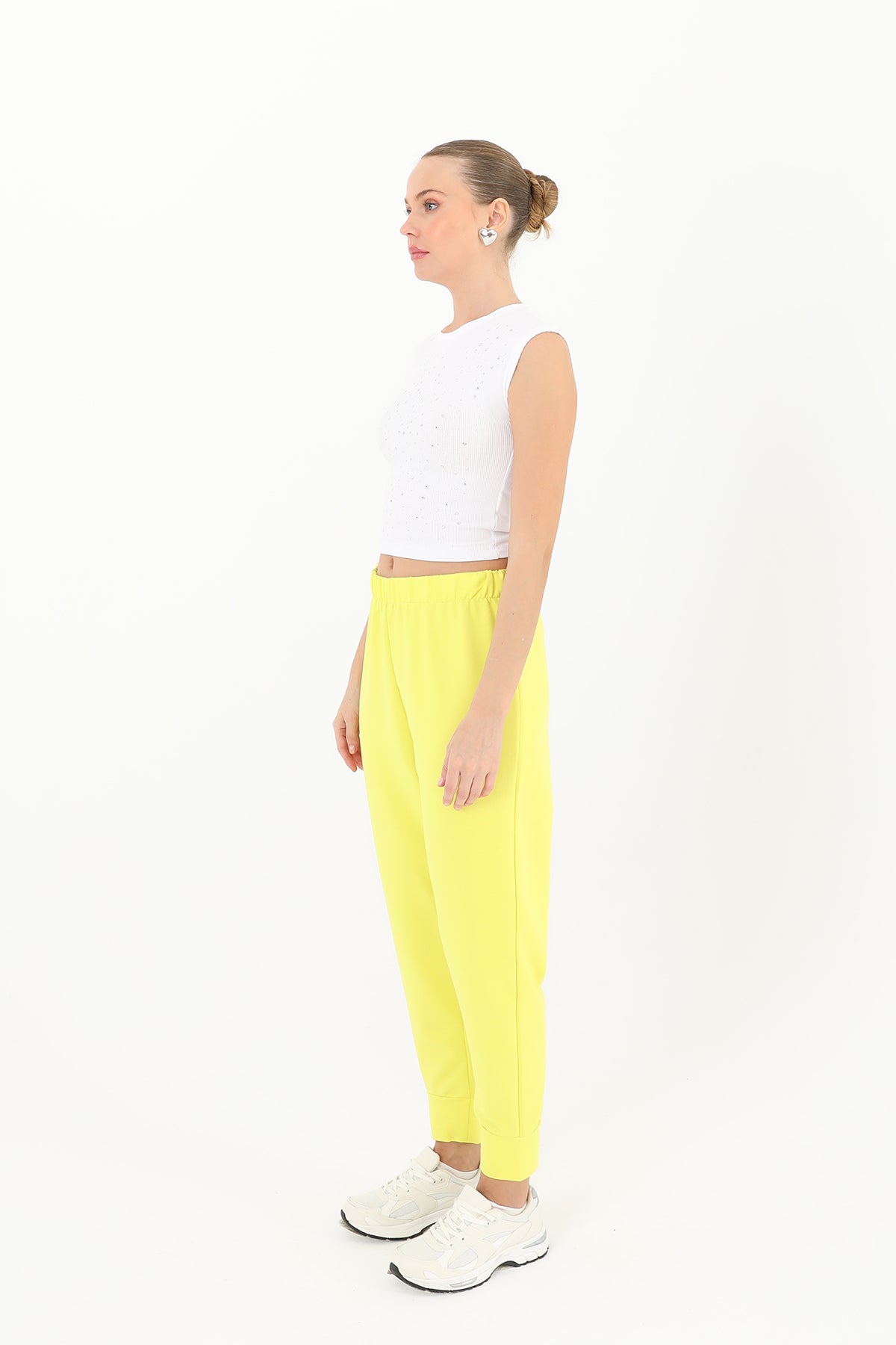 Kadın Ribana Detaylı Eşofman Altı - 30189PNT