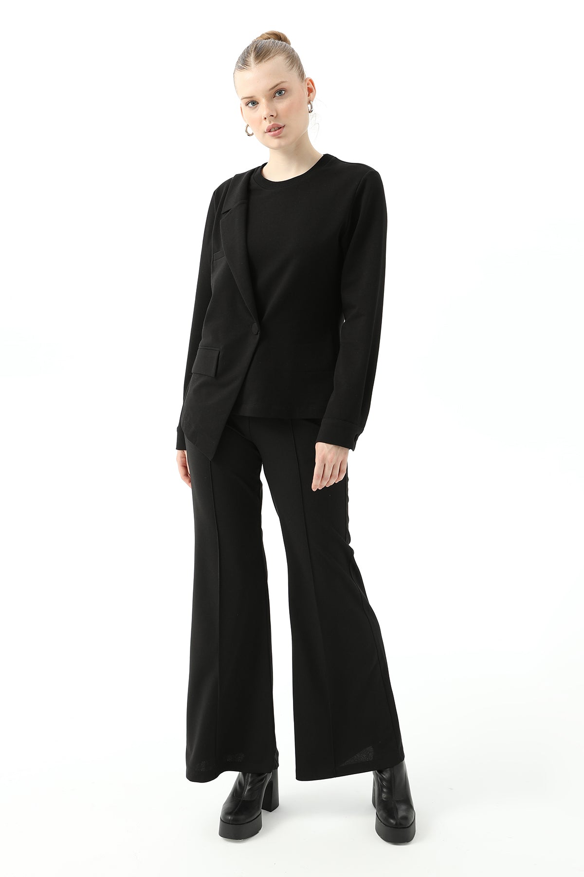 Kadın Ceket Detaylı Sweatshirt - 31441SWT