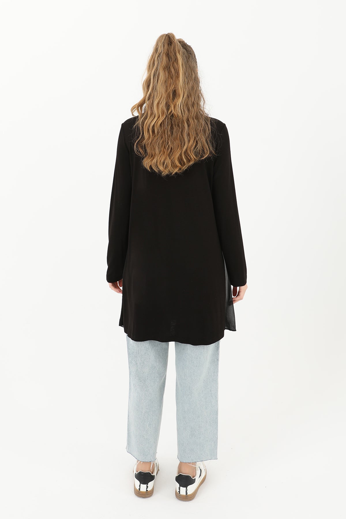 Kadın Balıkçı Yaka Tül Detaylı Bluz - 10269TUN