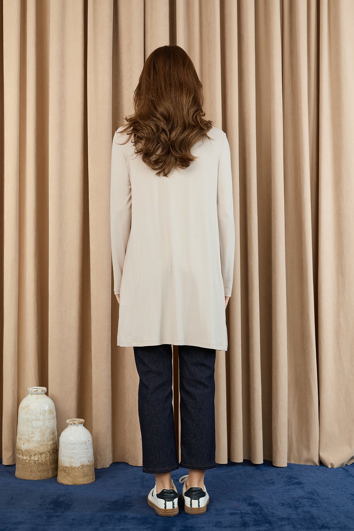 Kadın Balıkçı Yaka Tül Detaylı Bluz - 10269TUN