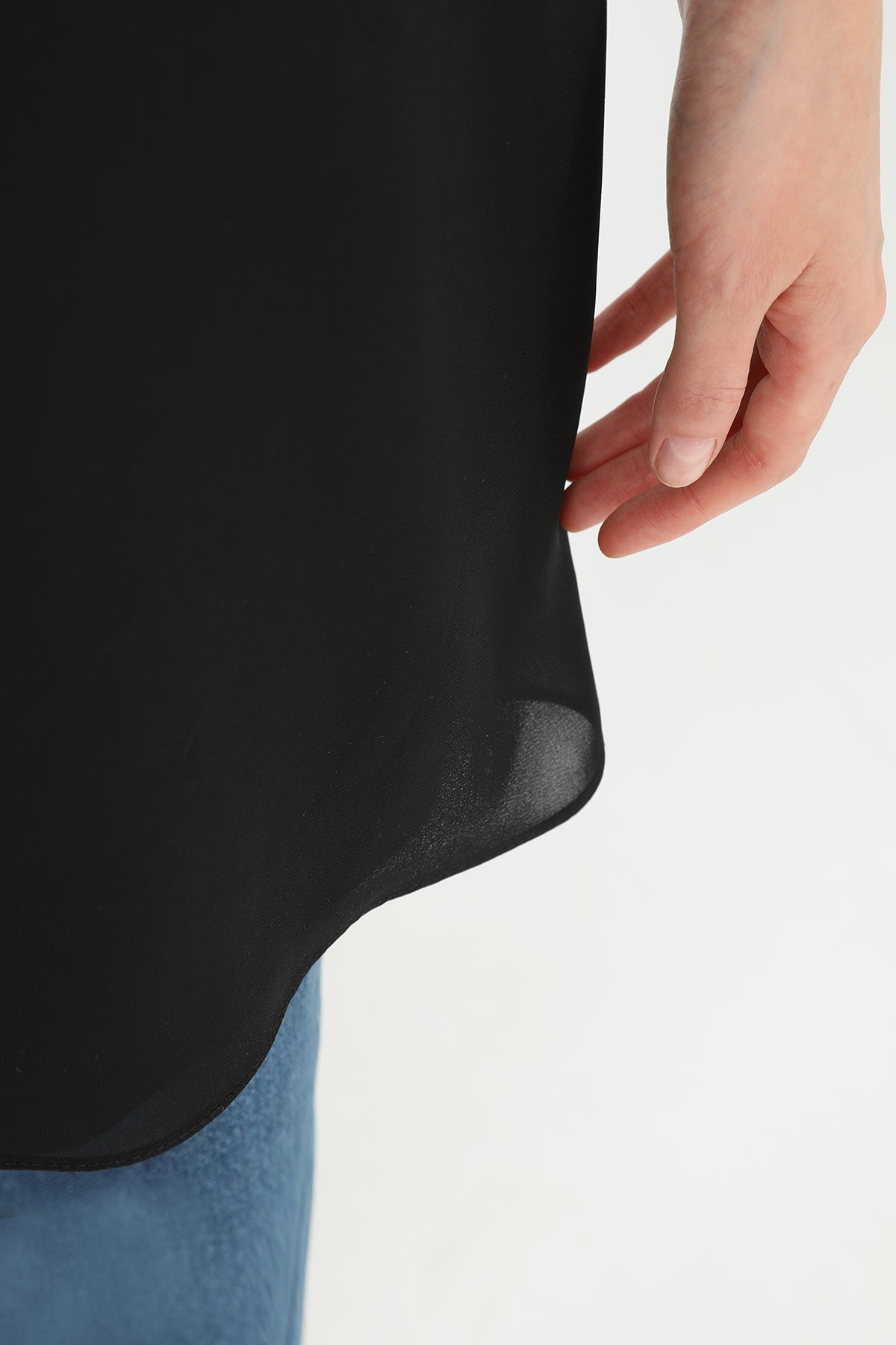 Kadın Basic Uzun T-Shirt -10271TUN