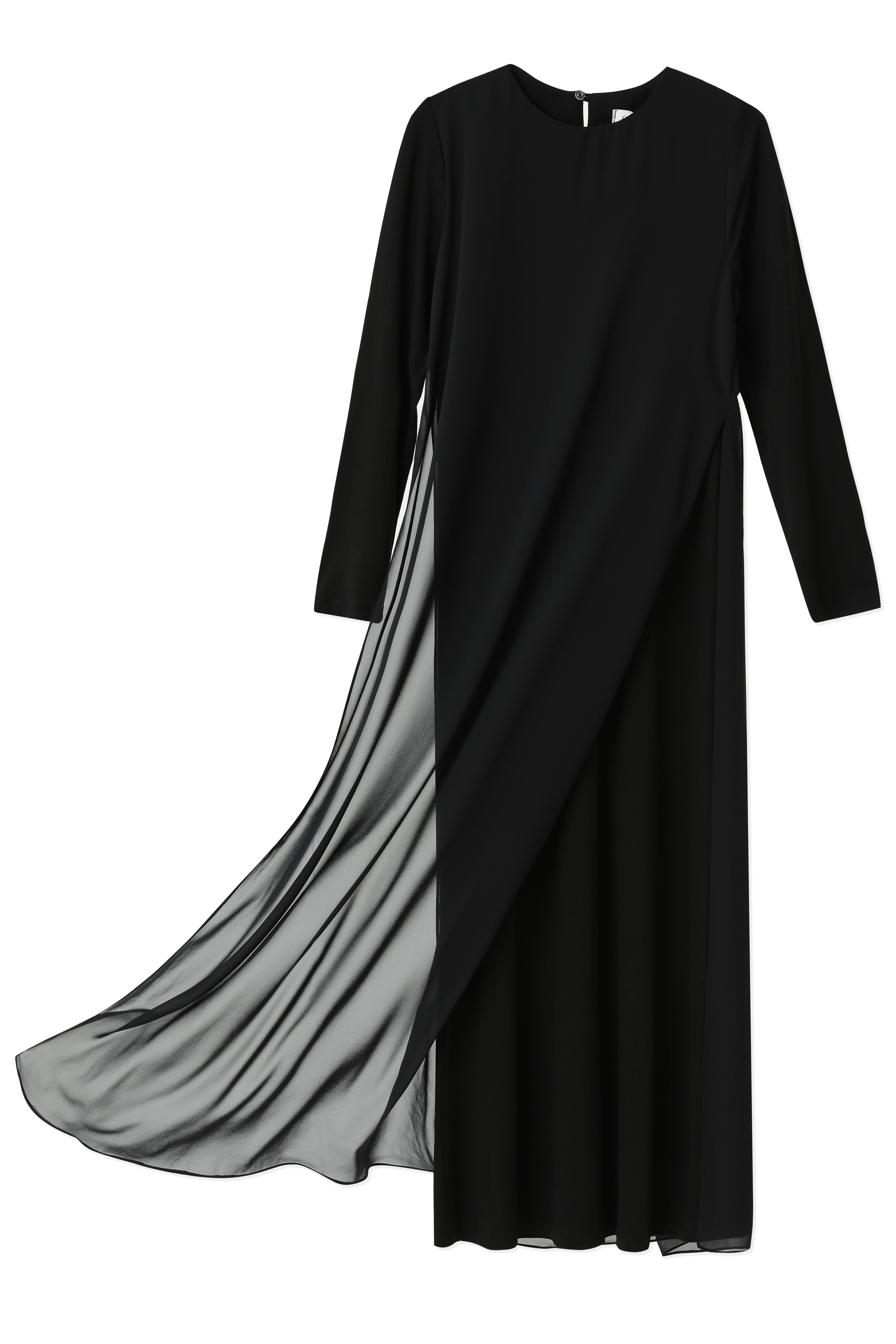 Kadın Şifon Detaylı uzun Elbise - 12447ELB