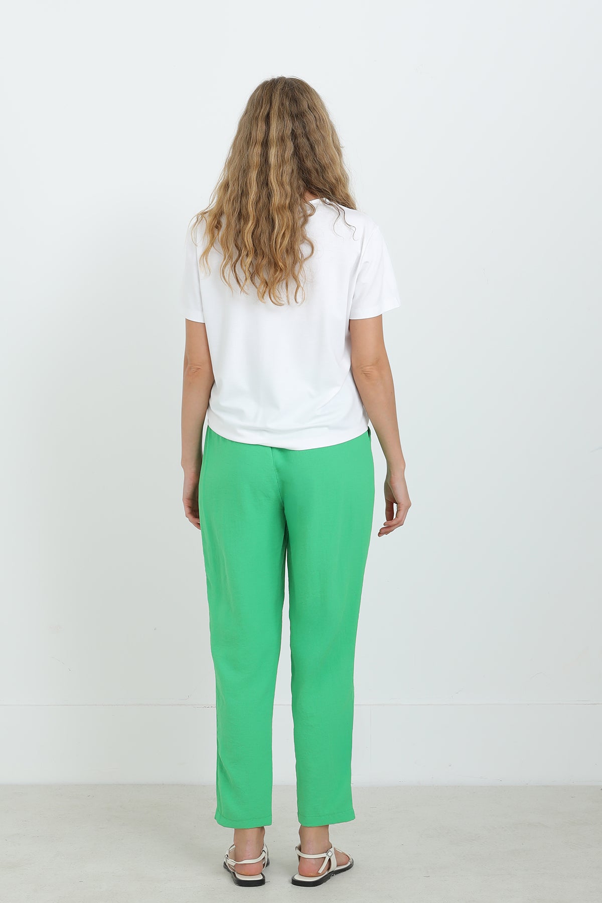 Kadın Beli Bağlamalı Havuç Form Pantolon - 18102PNT