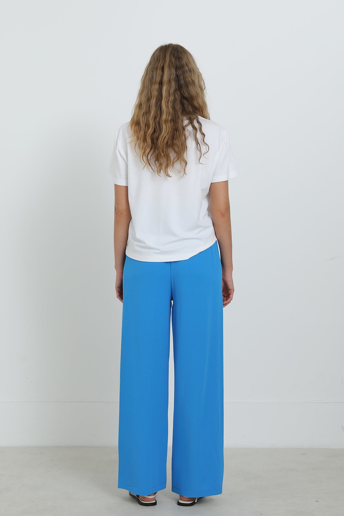 Kadın Geniş Paça Yüksek Bel Pantolon - 18103PNT