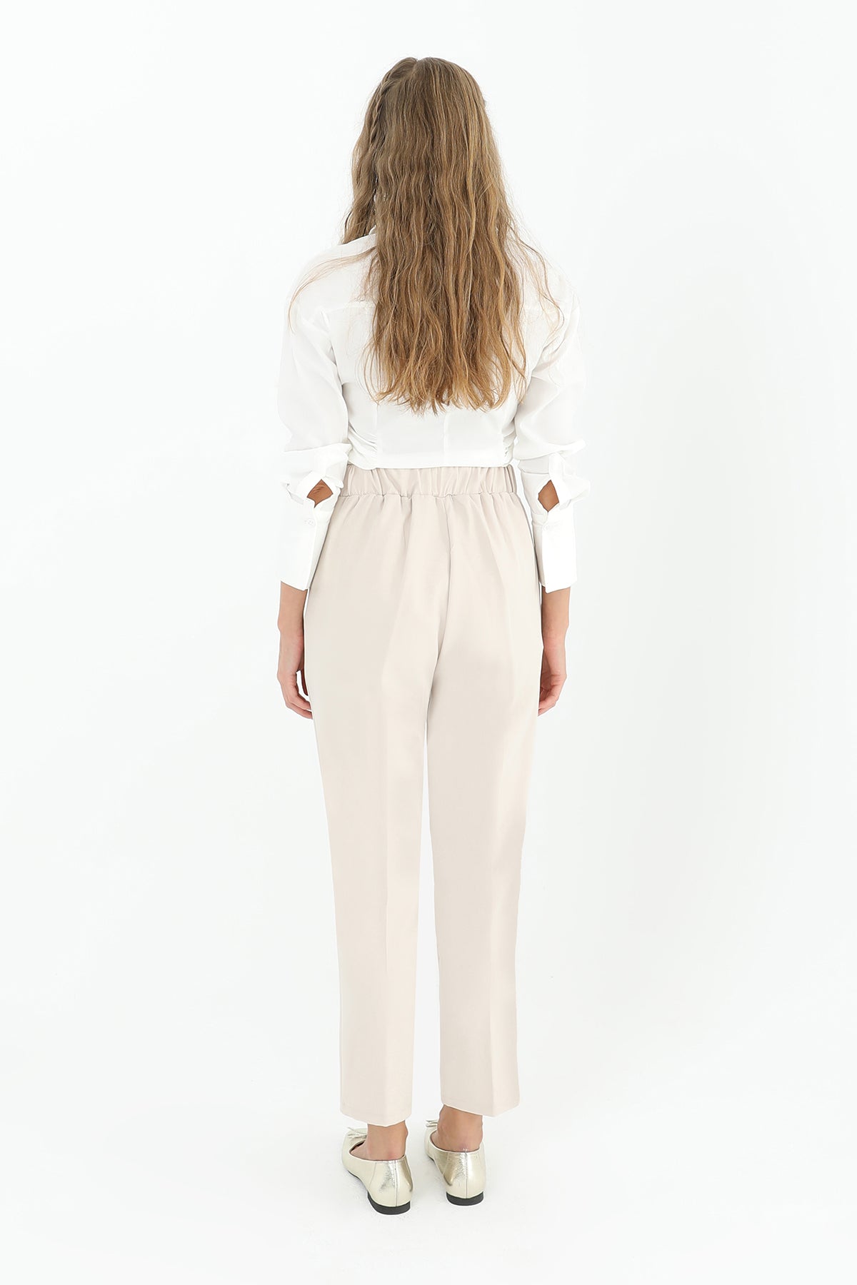 Kadın Havuç Form Kumaş Pantolon - 18118PNT