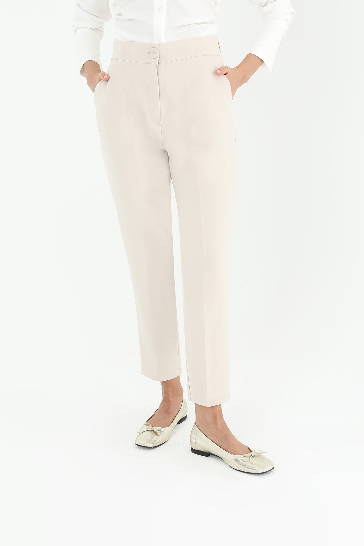 Kadın Havuç Form Kumaş Pantolon - 18118PNT