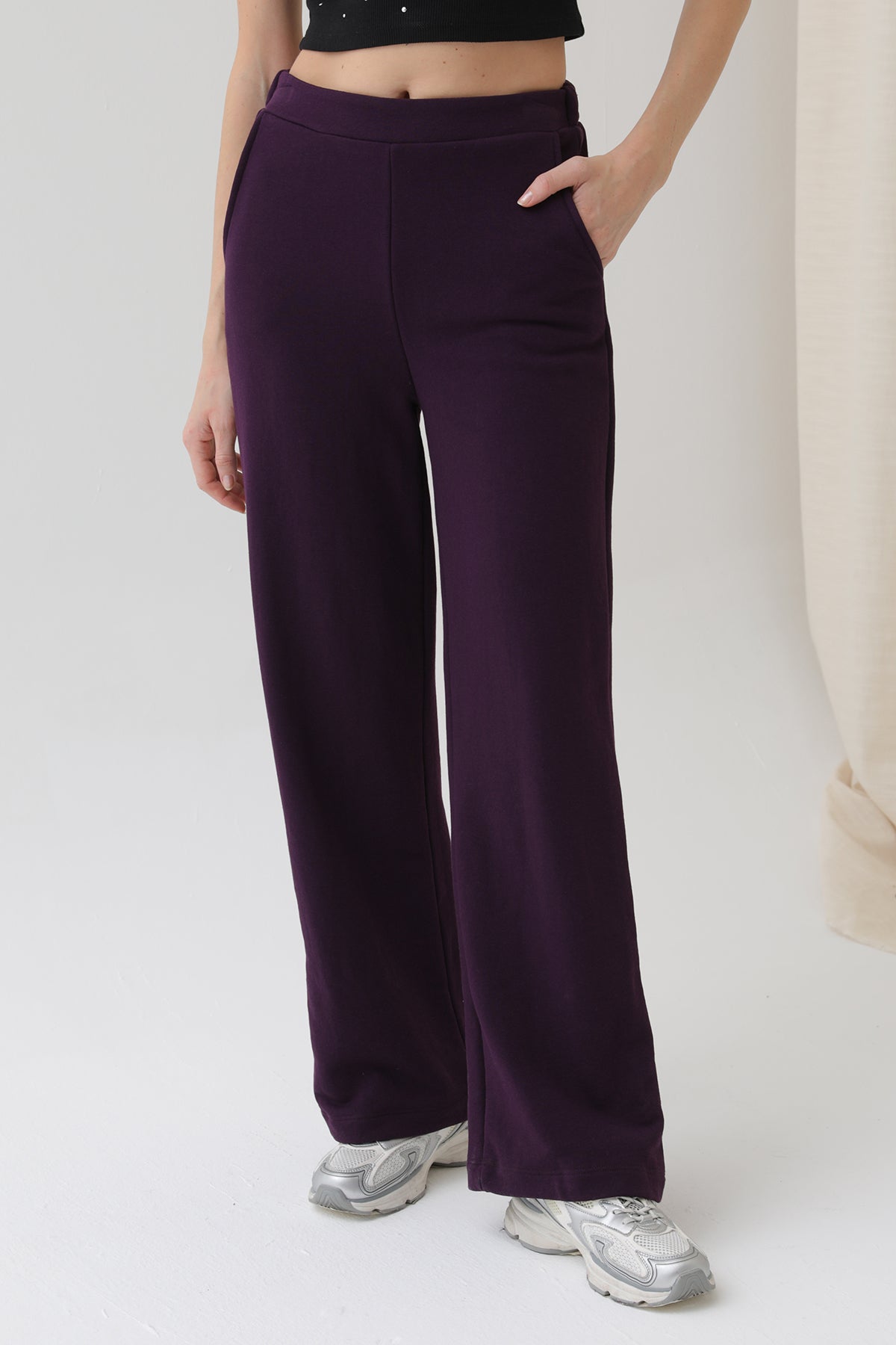 Kadın Geniş Paça Eşofman Altı  - 18152PNT