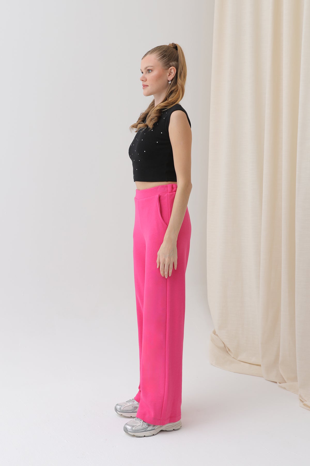 Kadın Geniş Paça Eşofman Altı  - 18152PNT