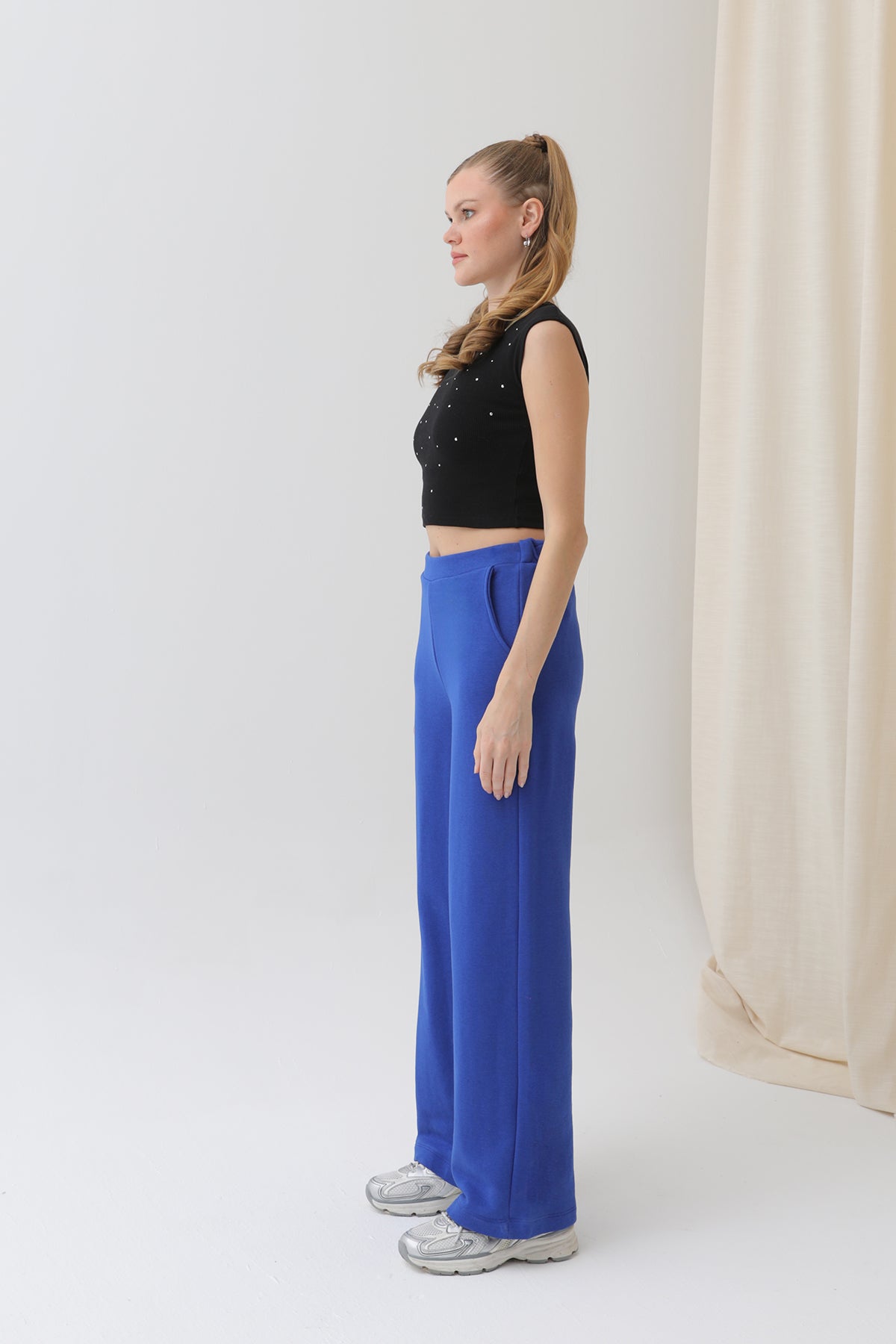 Kadın Geniş Paça Eşofman Altı  - 18152PNT