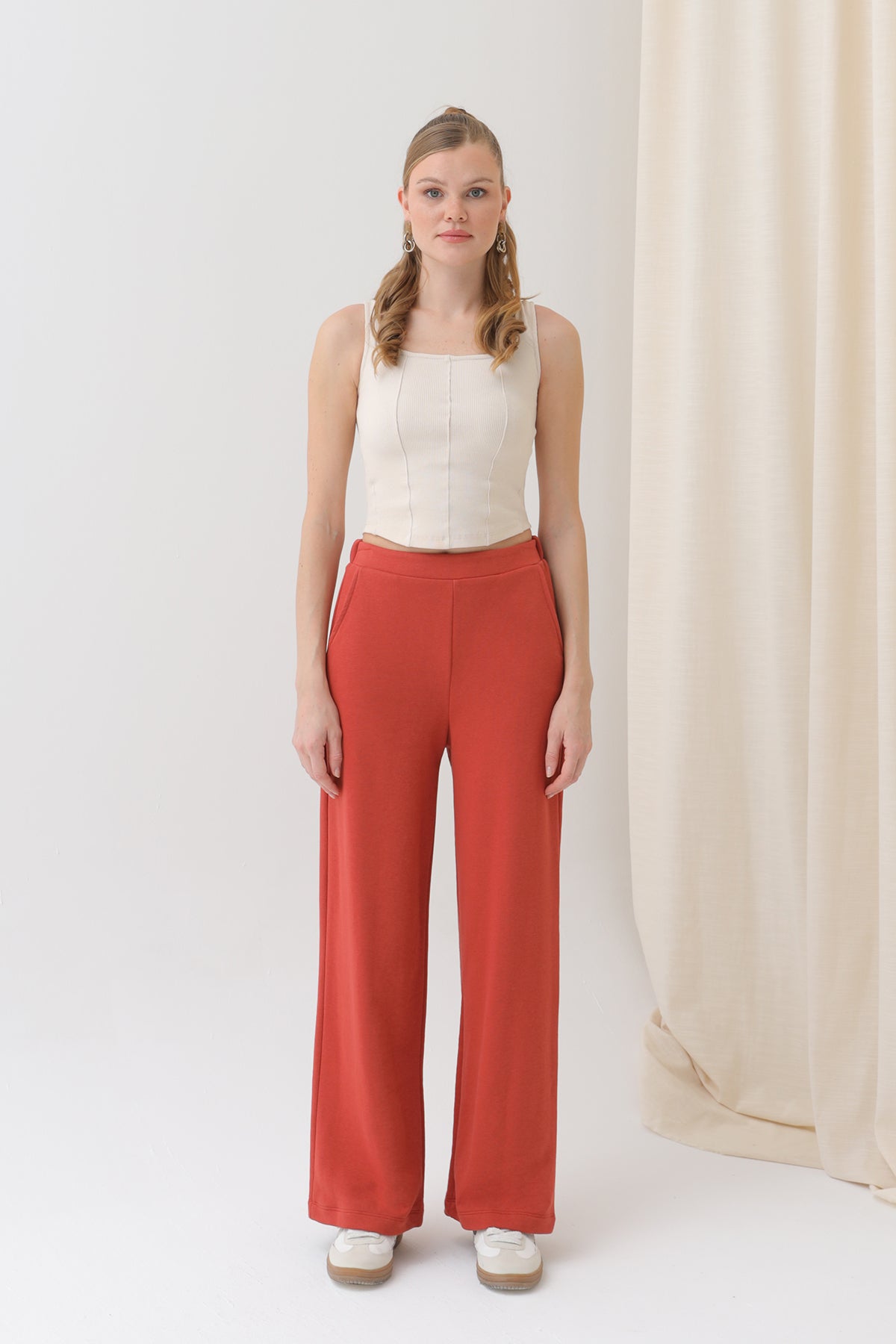 Kadın Geniş Paça Eşofman Altı  - 18152PNT