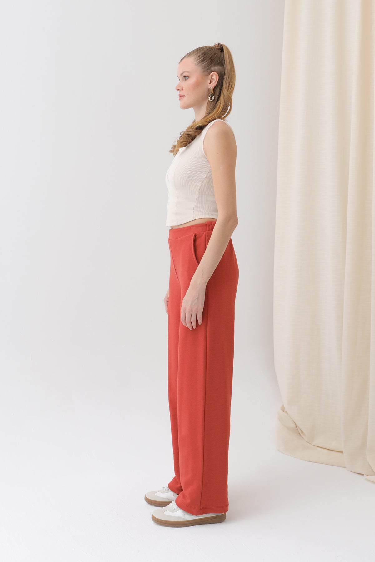 Kadın Geniş Paça Eşofman Altı  - 18152PNT