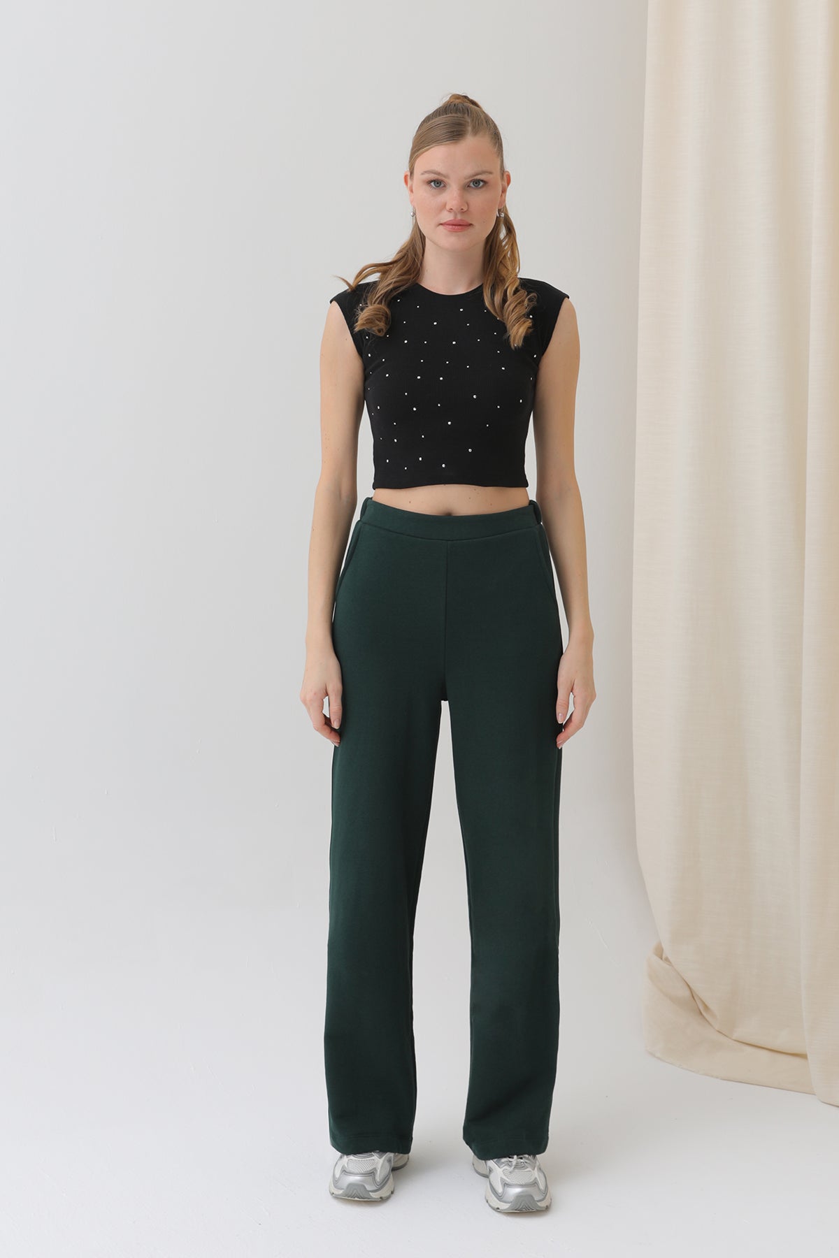 Kadın Geniş Paça Eşofman Altı  - 18152PNT