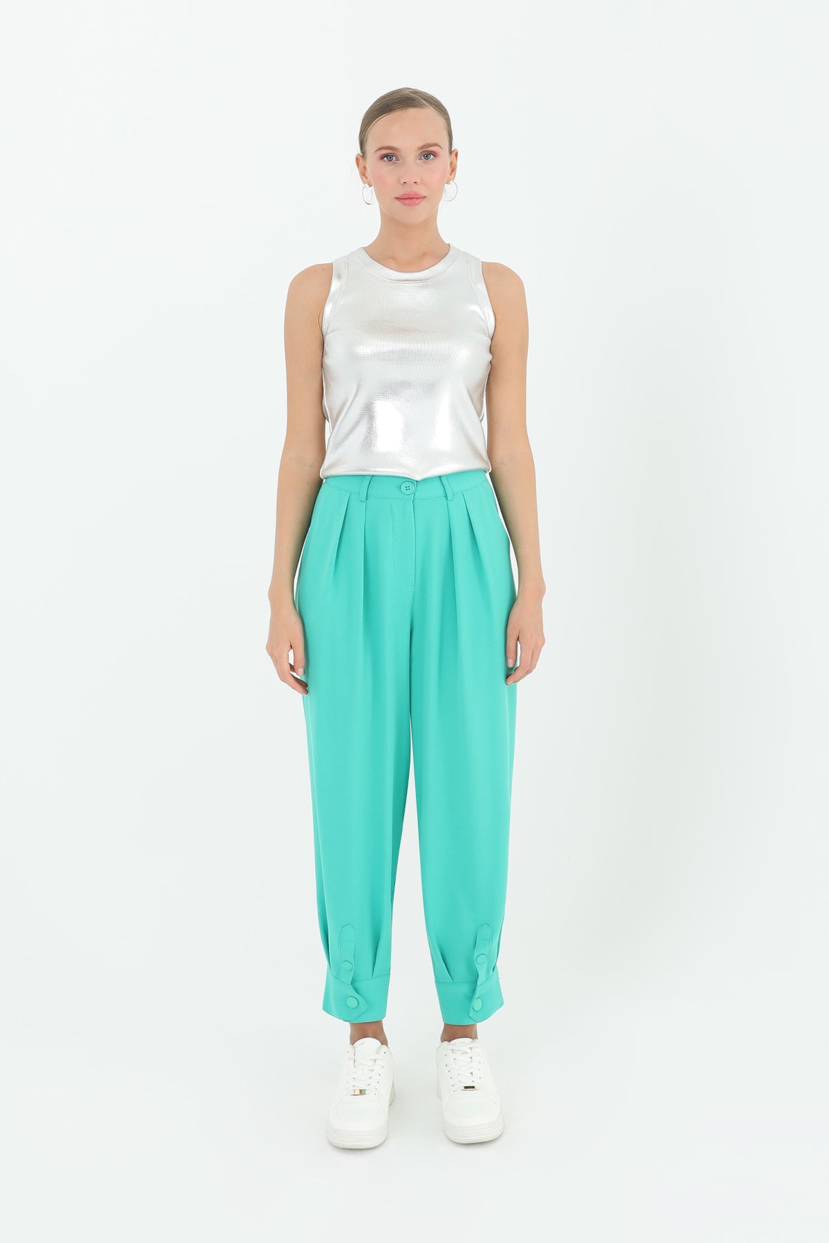 Paune Kadın Pileli Pantolon  - 18160PNT