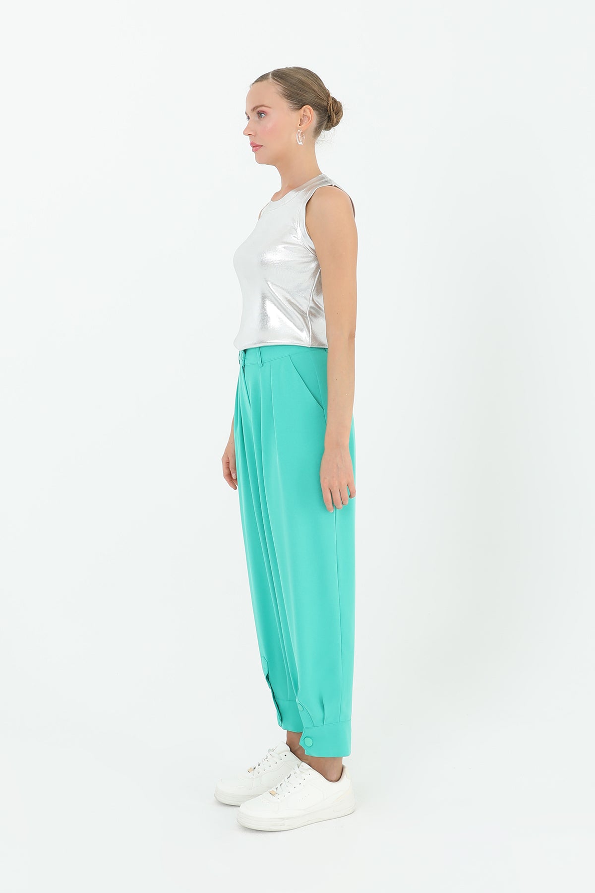 Paune Kadın Pileli Pantolon  - 18160PNT