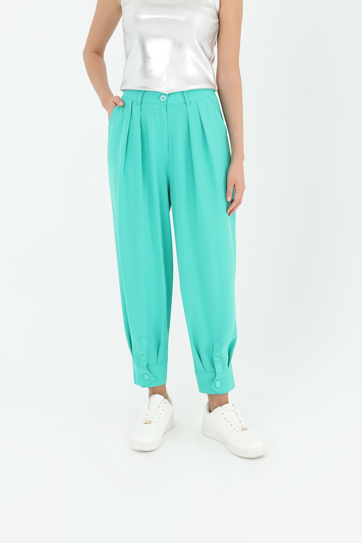 Paune Kadın Pileli Pantolon  - 18160PNT