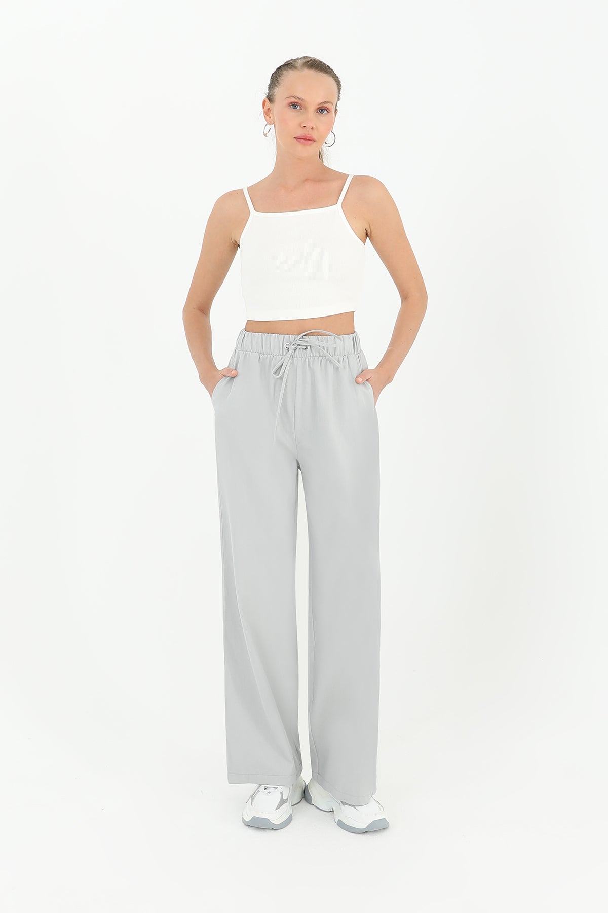 Kadın Cep Detaylı Kuşaklı Havuç Pantolon - 18179PNT