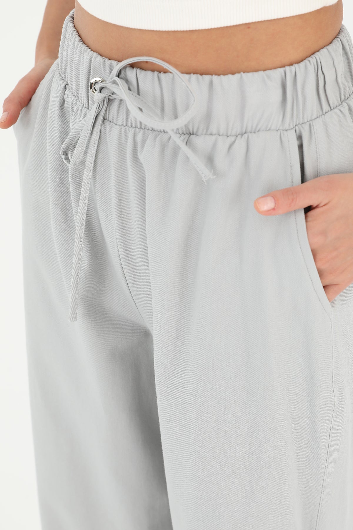 Kadın Cep Detaylı Kuşaklı Havuç Pantolon - 18179PNT