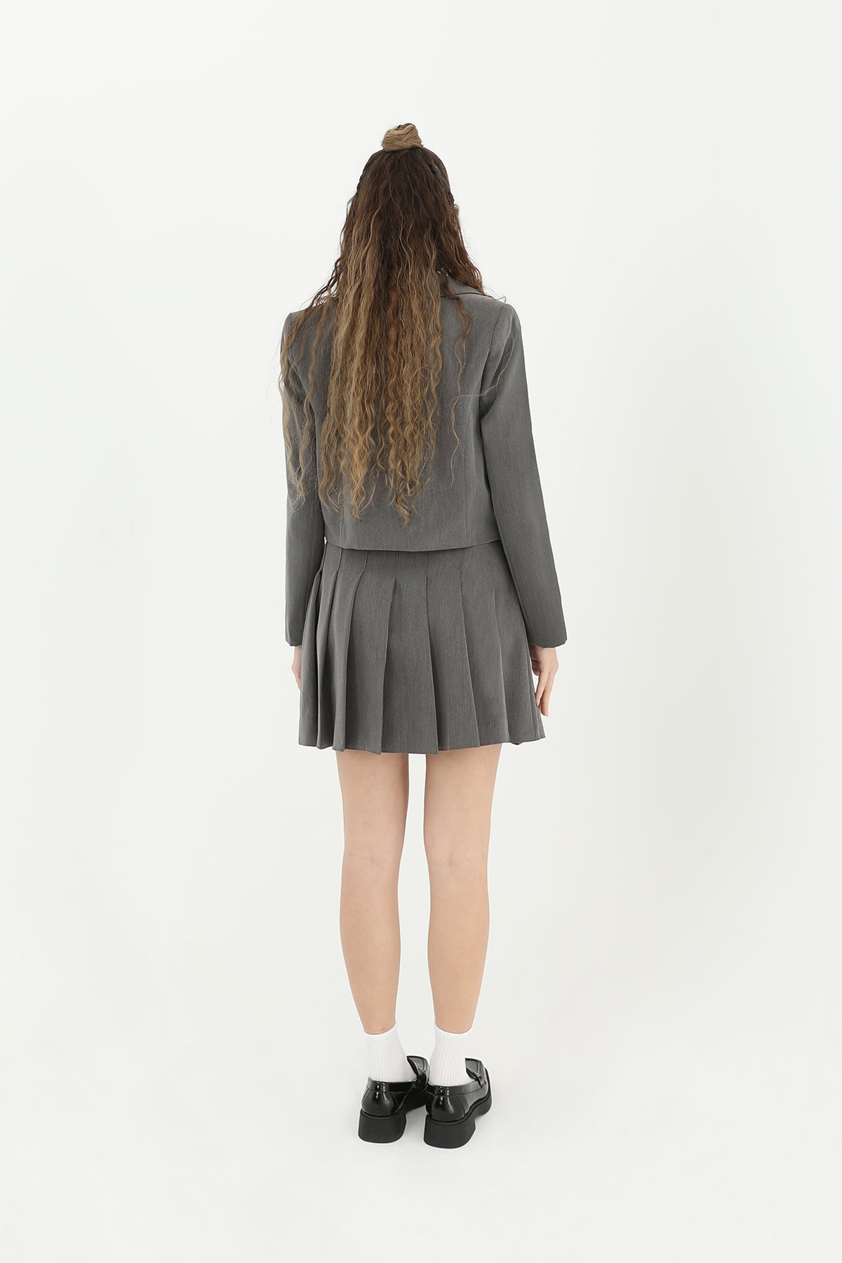 Kadın Fermuar Detaylı Kısa Ceket  - 24S-31605CKT