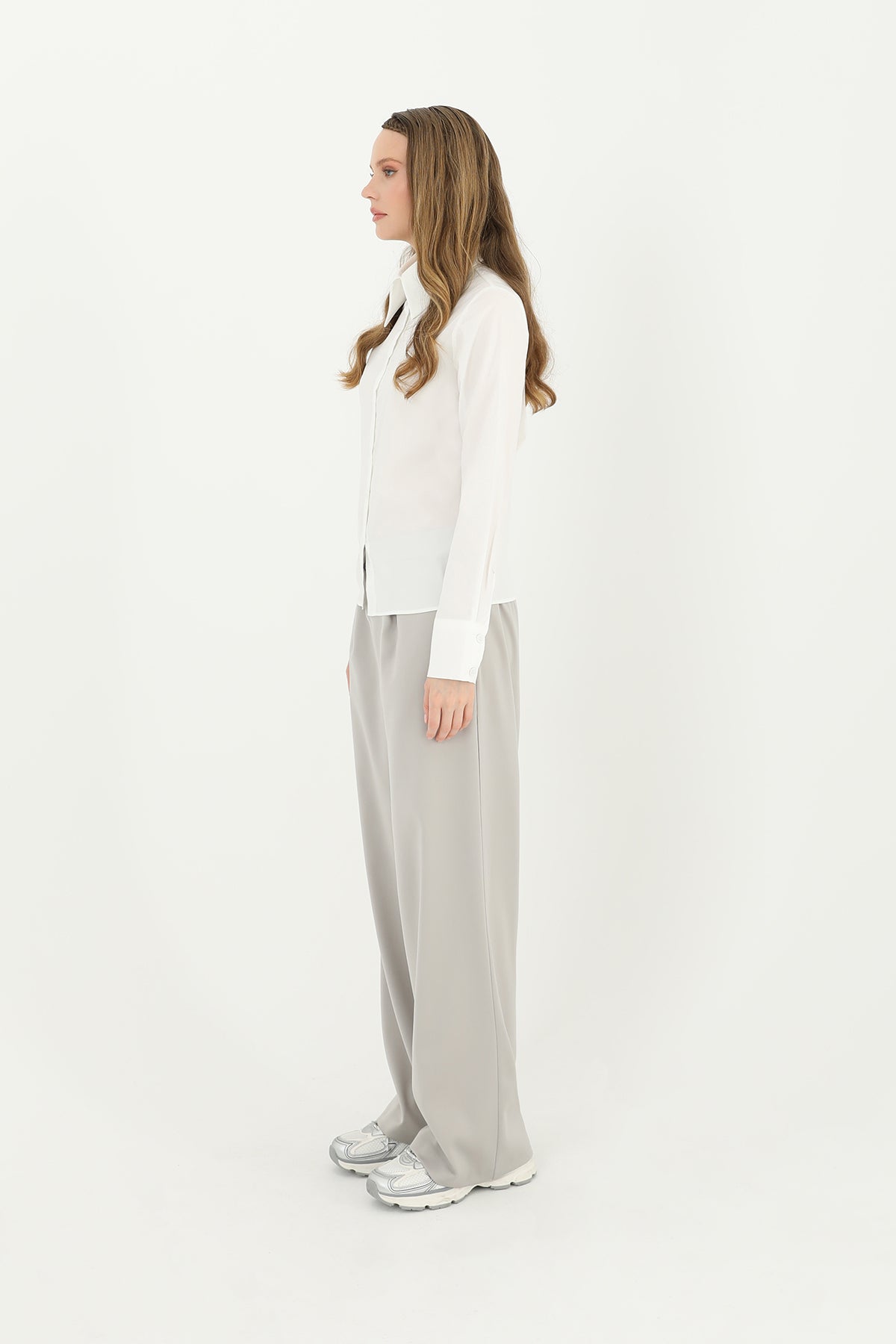 Kadın Kısa Gömlek - 24S-31611GML