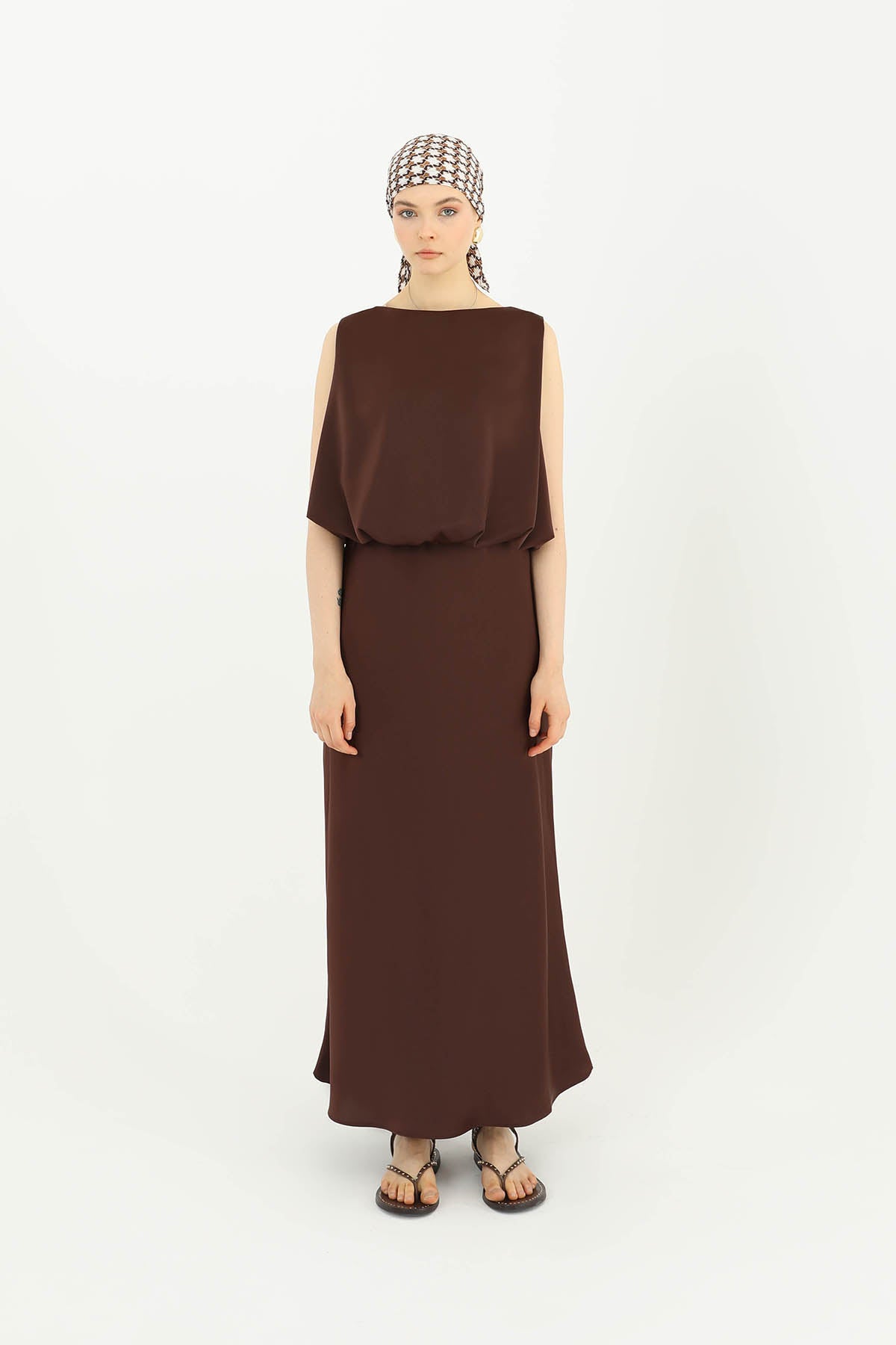 Kadın Saten Uzun Etek - 24S-31614ETK