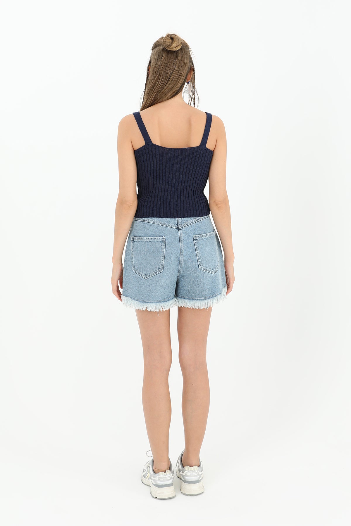 Kadın Askılı Triko Bluz  - 31725BLZ