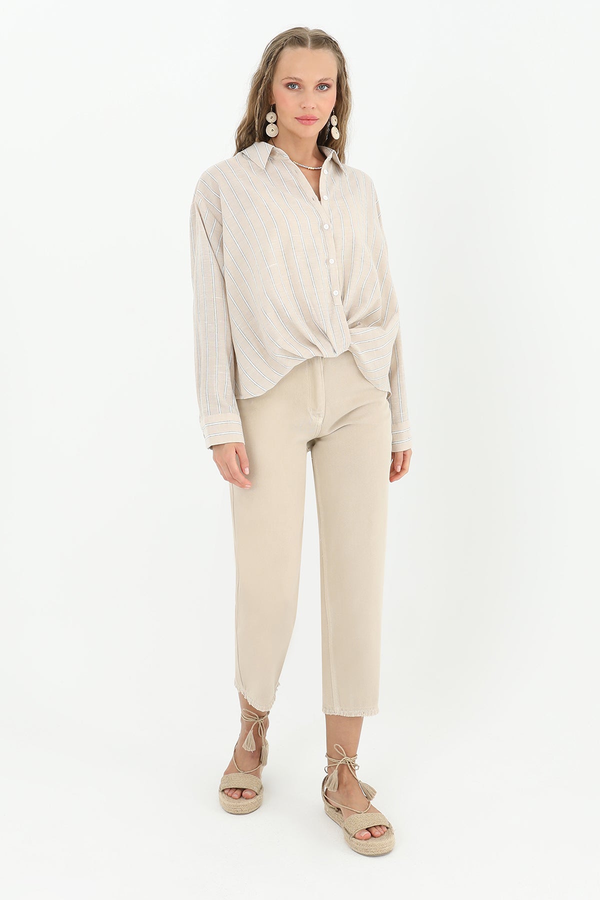 Kadın Bol Denim Pantolon  - 31823PNT