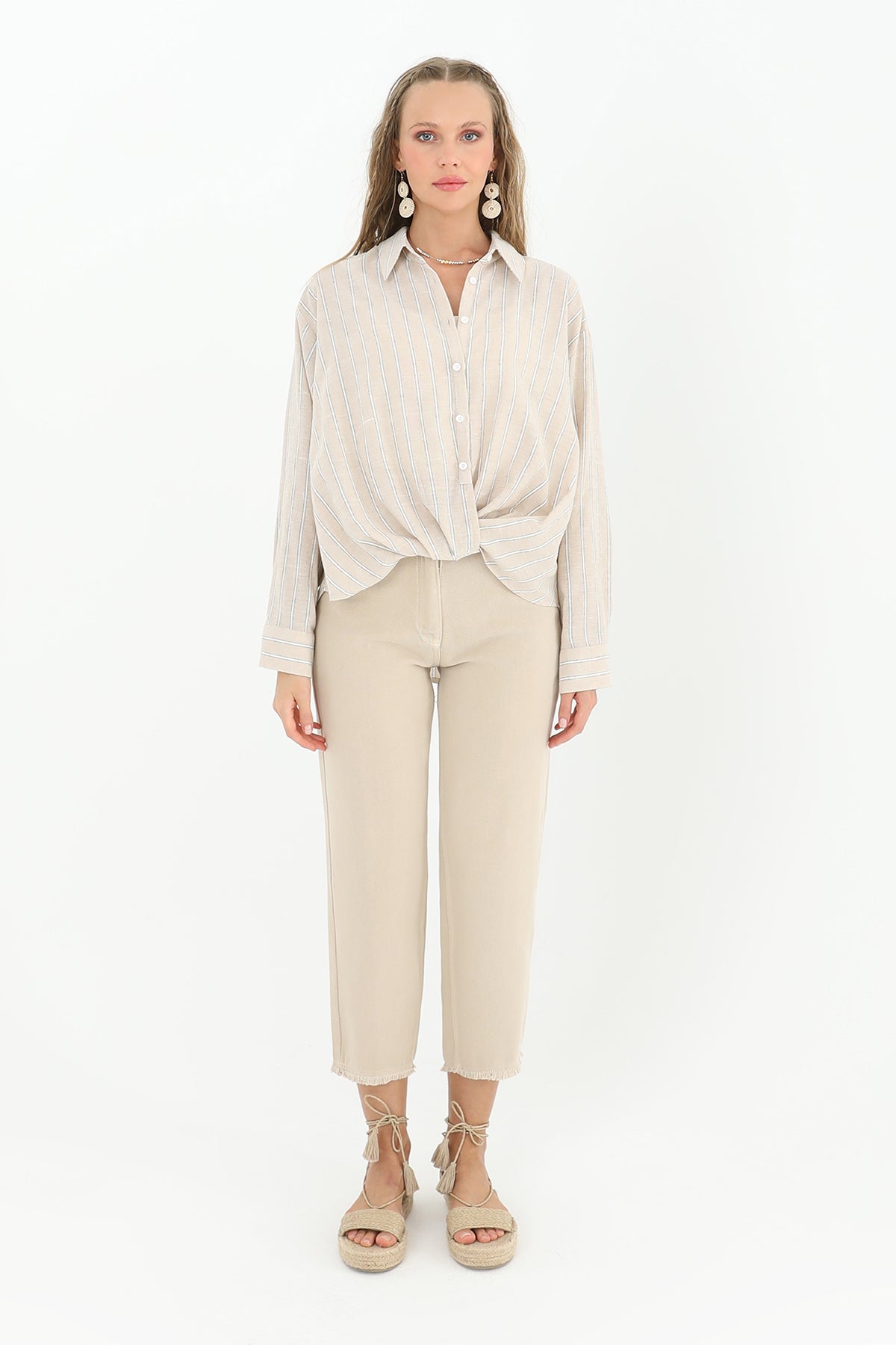 Kadın Bol Denim Pantolon  - 31823PNT