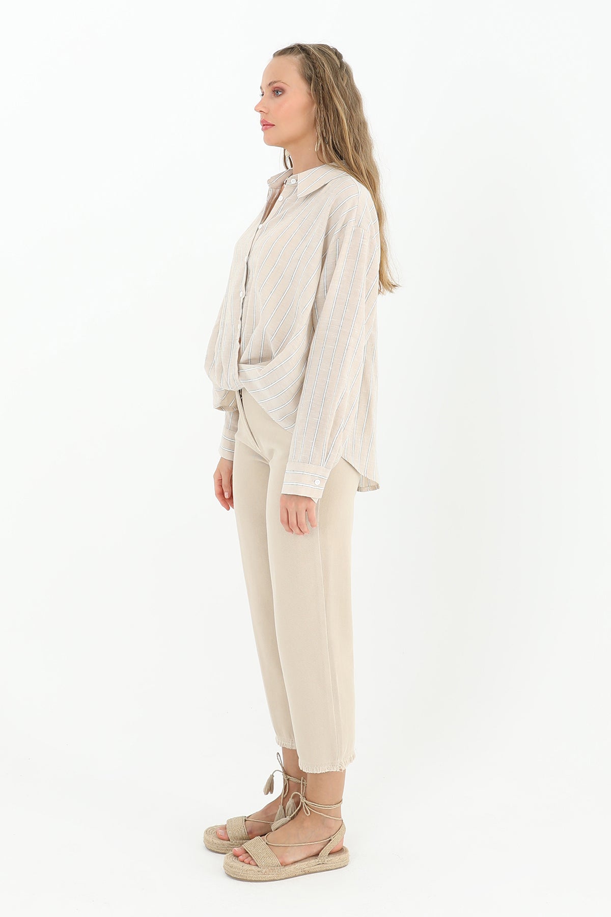 Kadın Bol Denim Pantolon  - 31823PNT