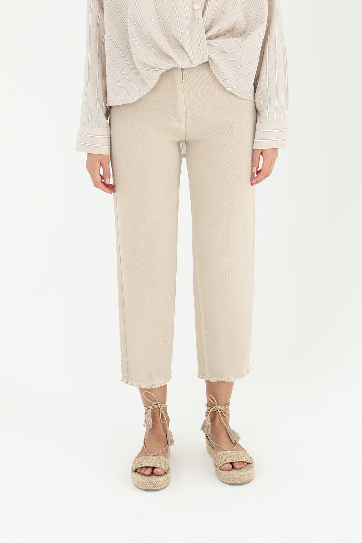 Kadın Bol Denim Pantolon  - 31823PNT