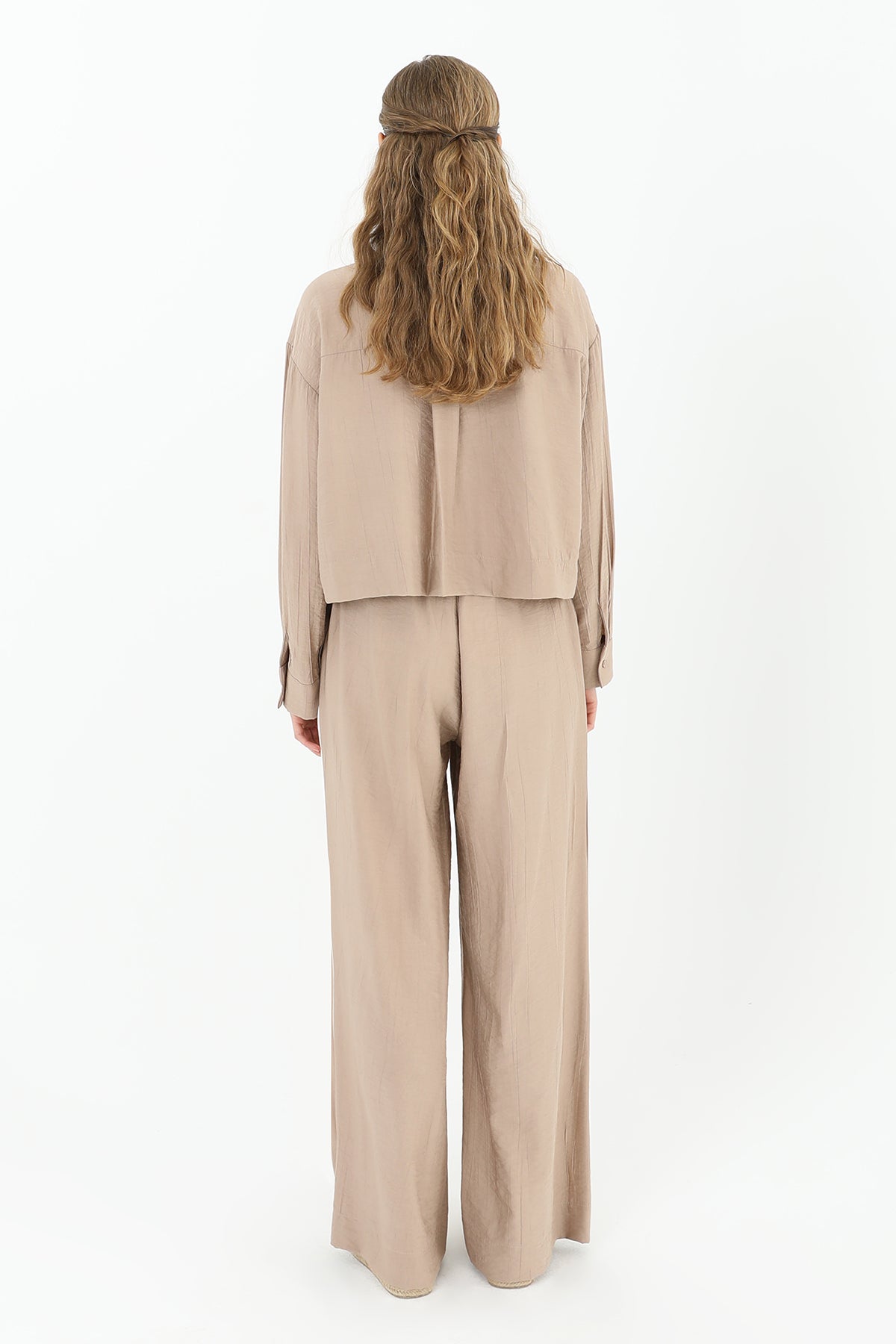 Kadın Beli Lastikli Bol Pantolon  - 31904PNT