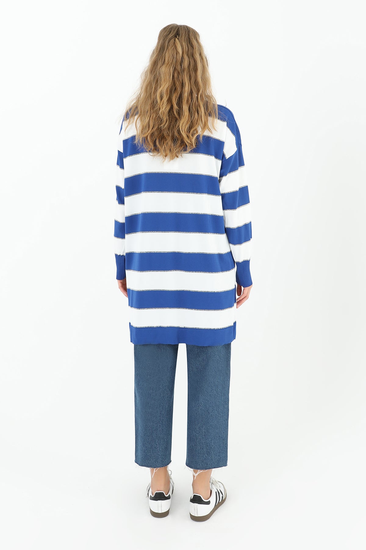 Kadın Çizgili Uzun Kollu Tunik  - 10549TUN