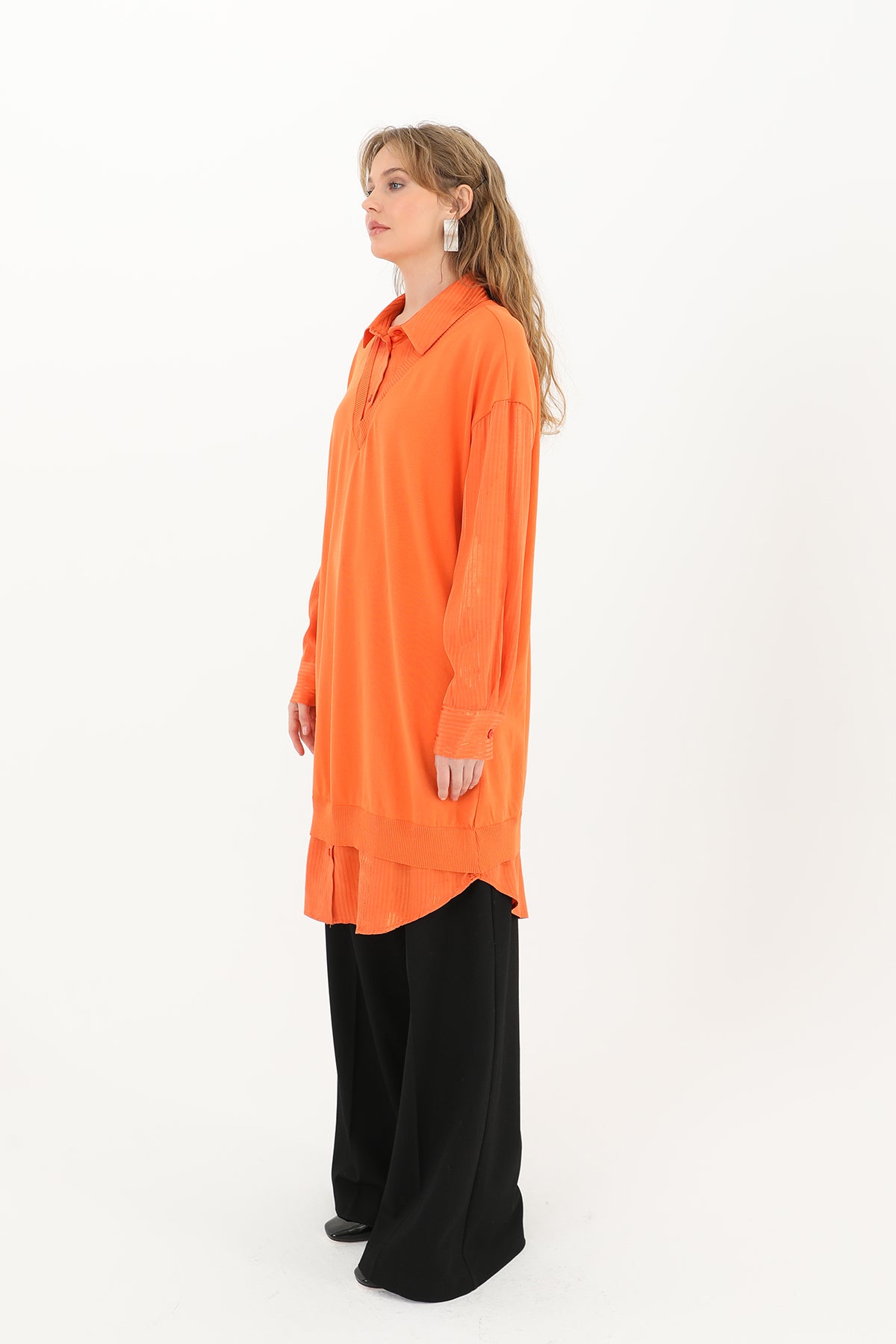 Kadın Gömlek Detaylı Tunik - 10578TUN