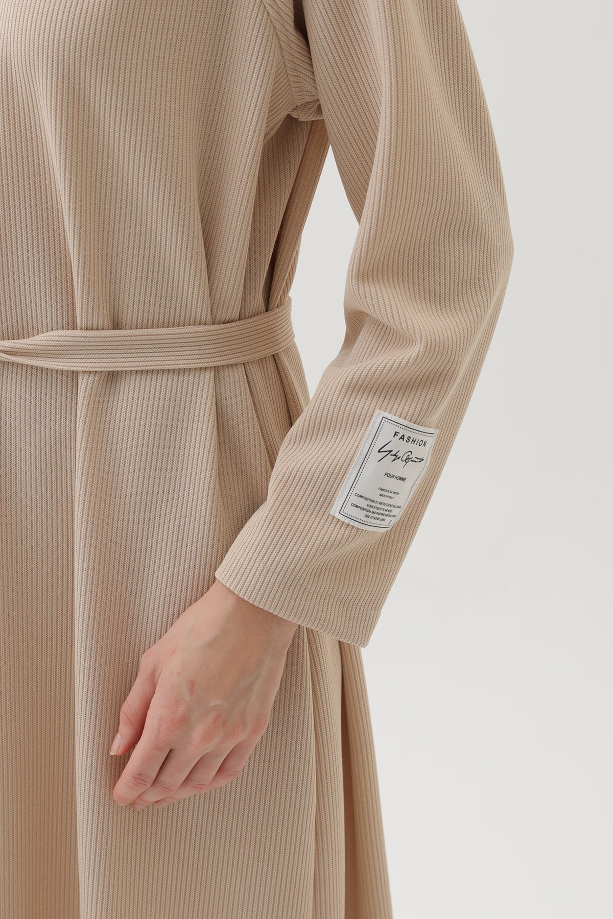 Kadın Kuşak Detaylı Rahat Kesim Triko Elbise-12590ELB