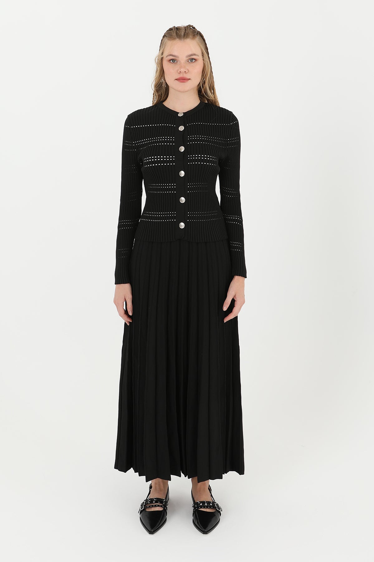 Kadın Triko Etekli Takım  - 14263TKS