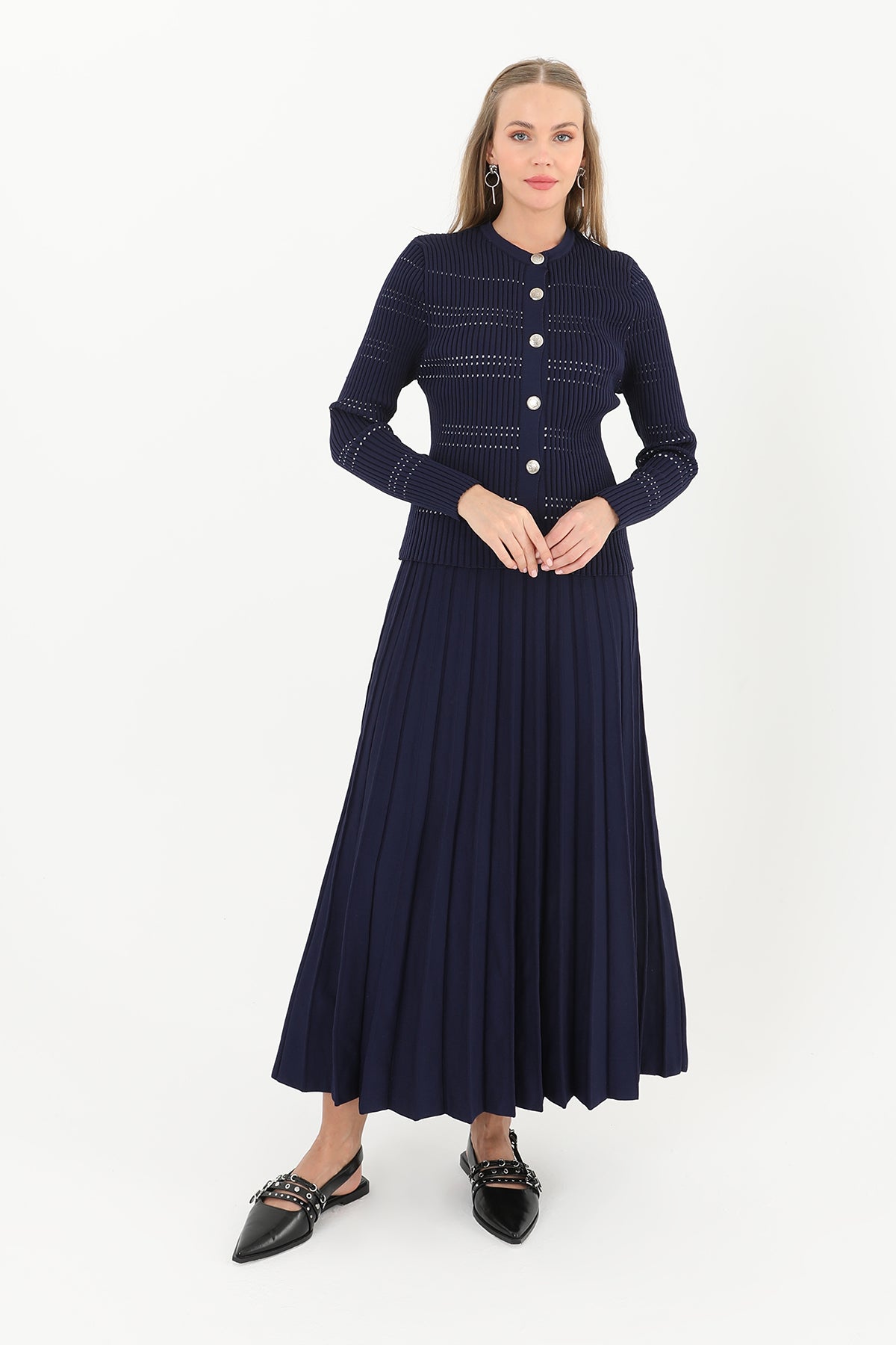 Kadın Triko Etekli Takım  - 14263TKS