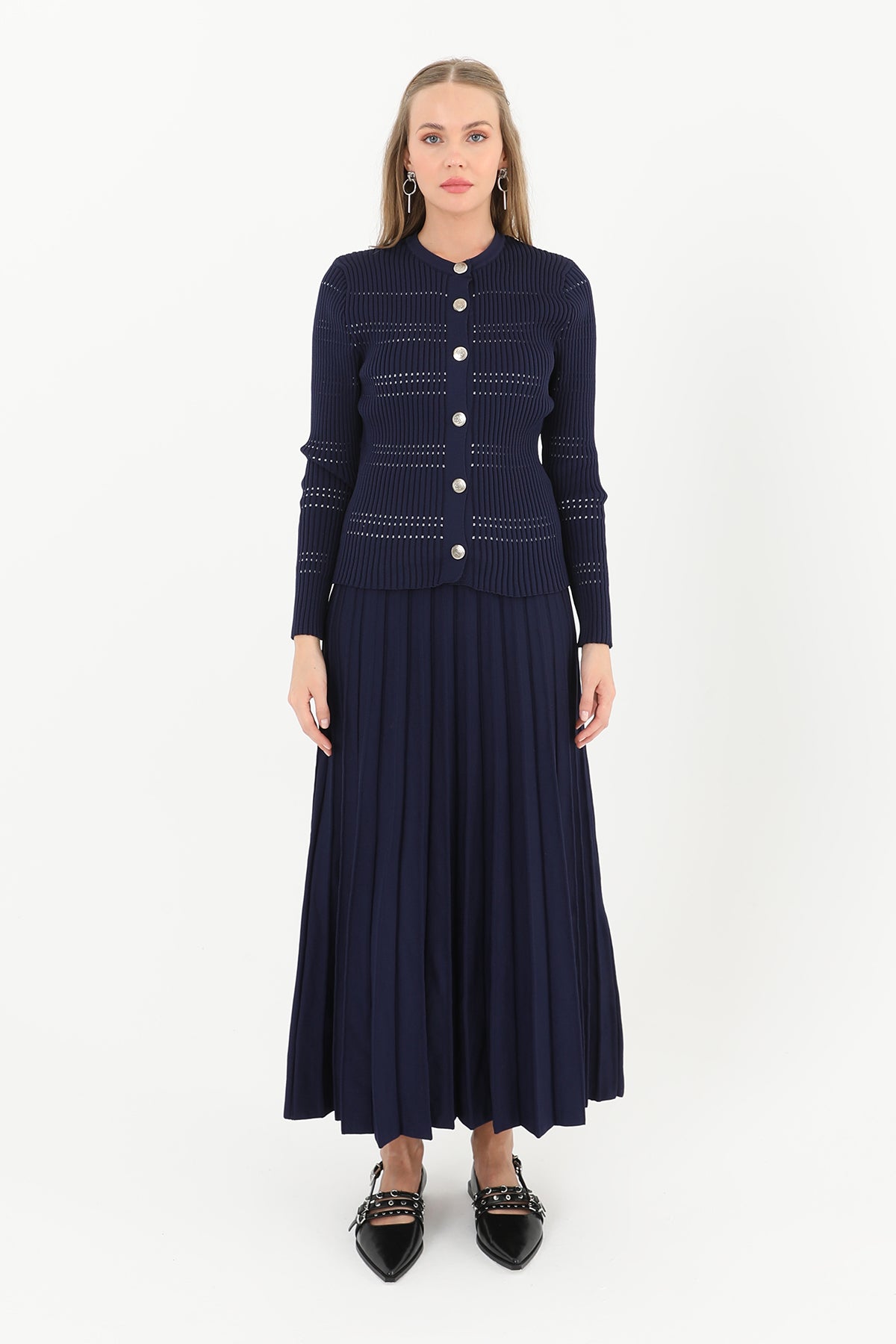 Kadın Triko Etekli Takım  - 14263TKS