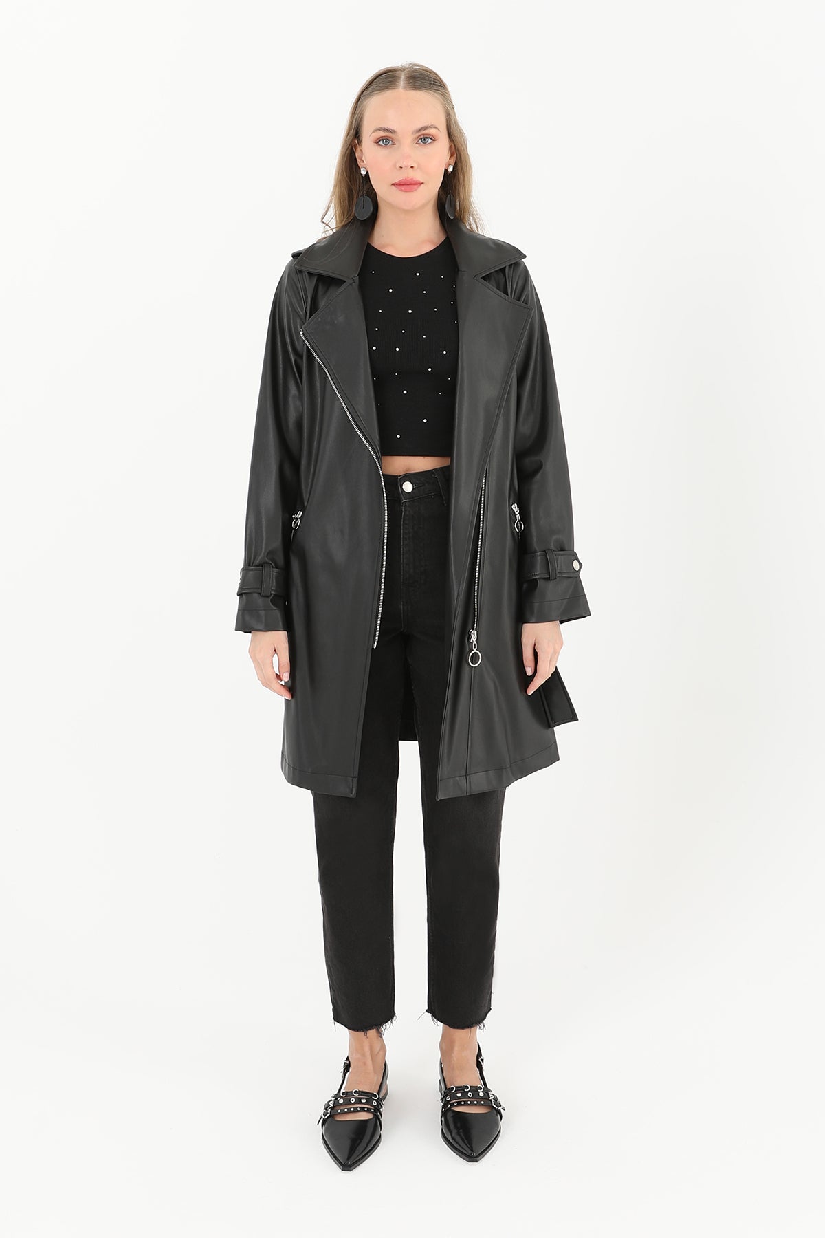 Kısa Deri Ceket  - 15184TRC