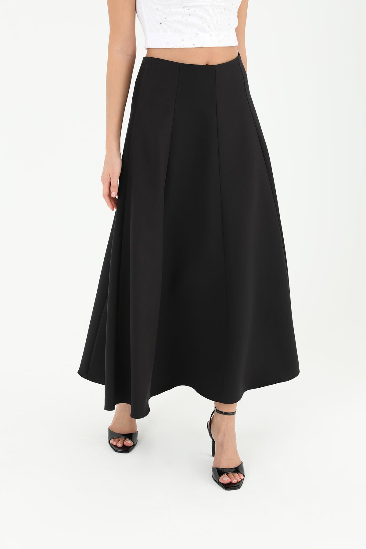 Kadın Parçalı Kloş Etek  - 18202ETK