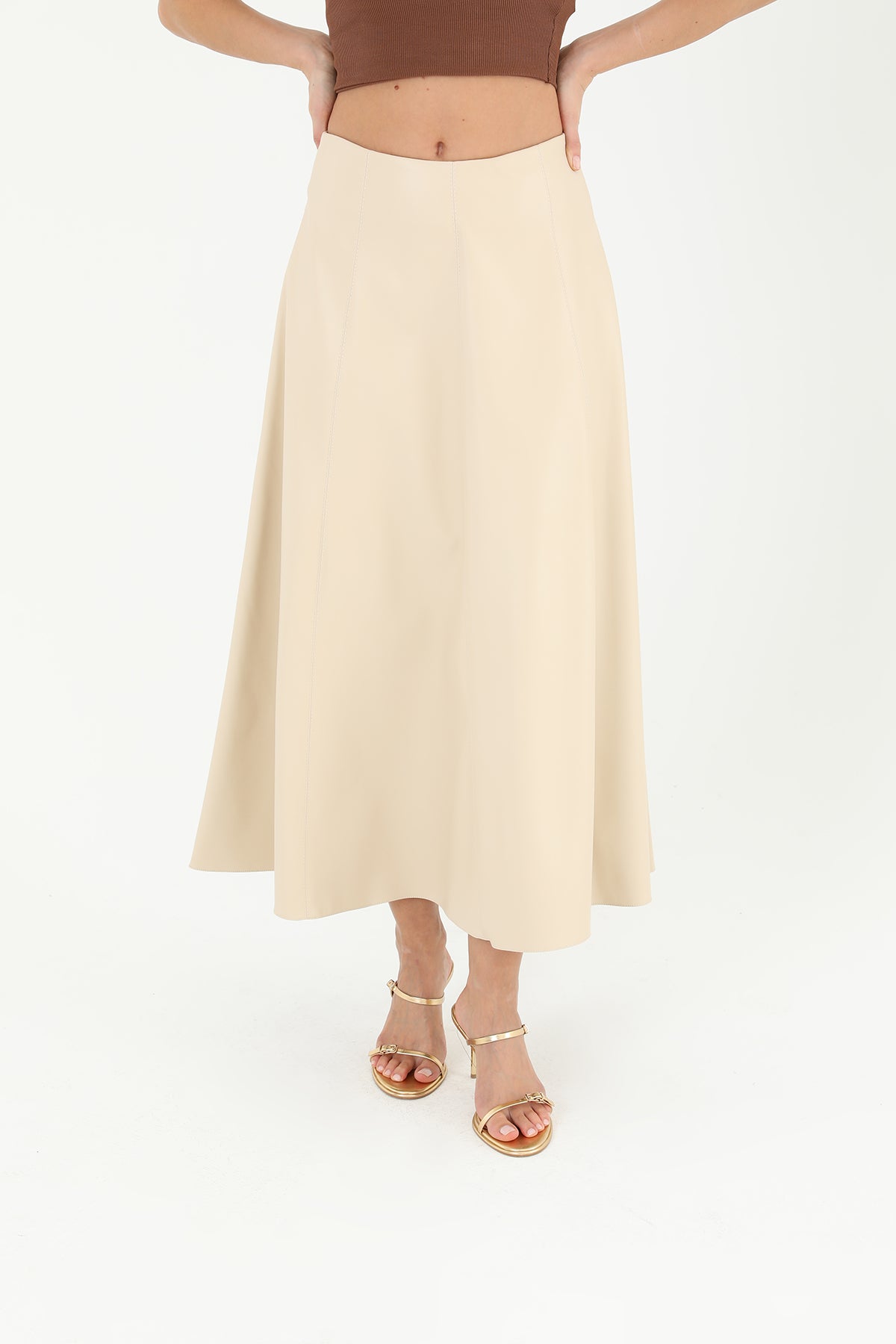 Kadın Parçalı Kloş Etek  - 18202ETK