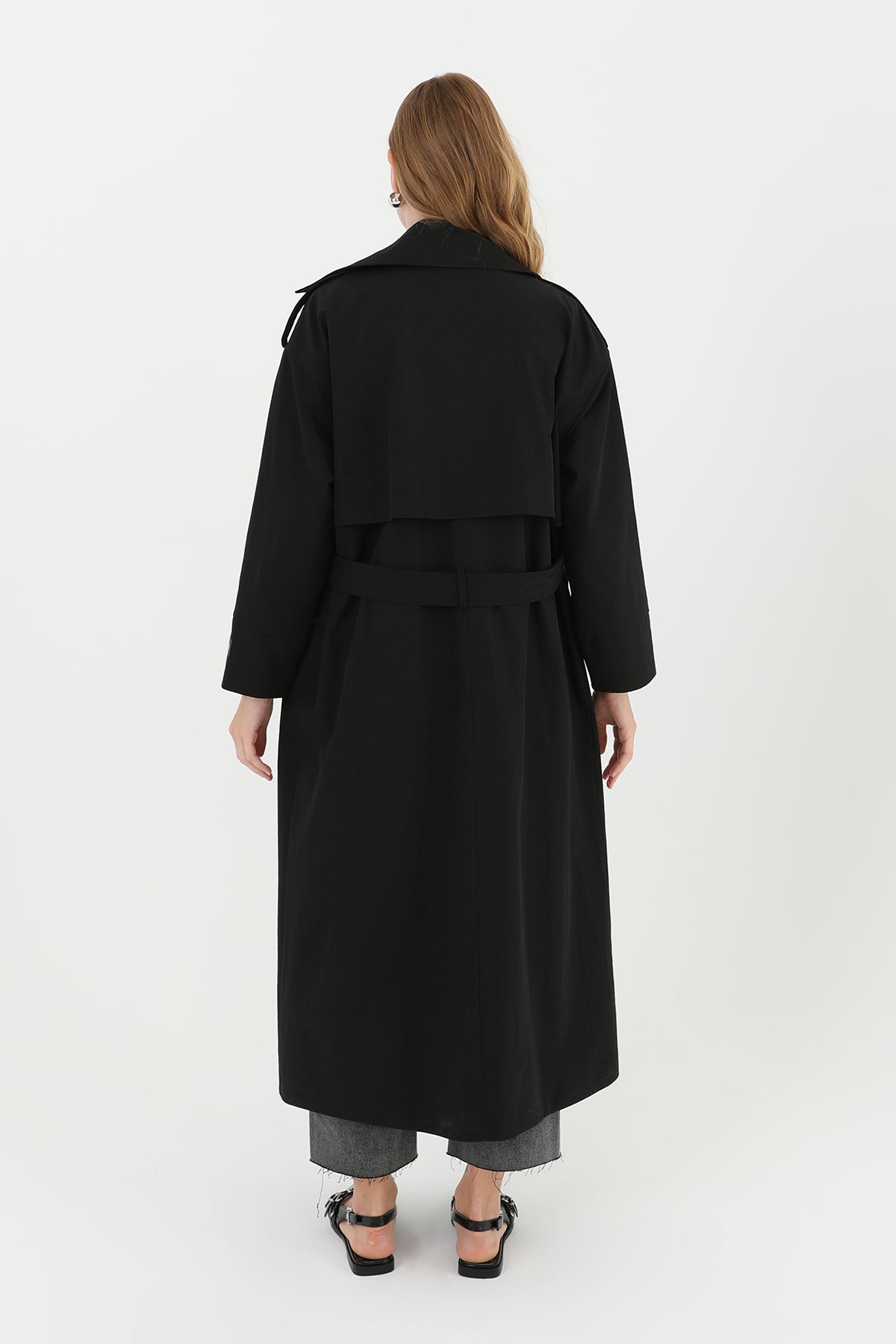 Kadın Cep Aksesuar Detaylı Trench  - 32000TRC