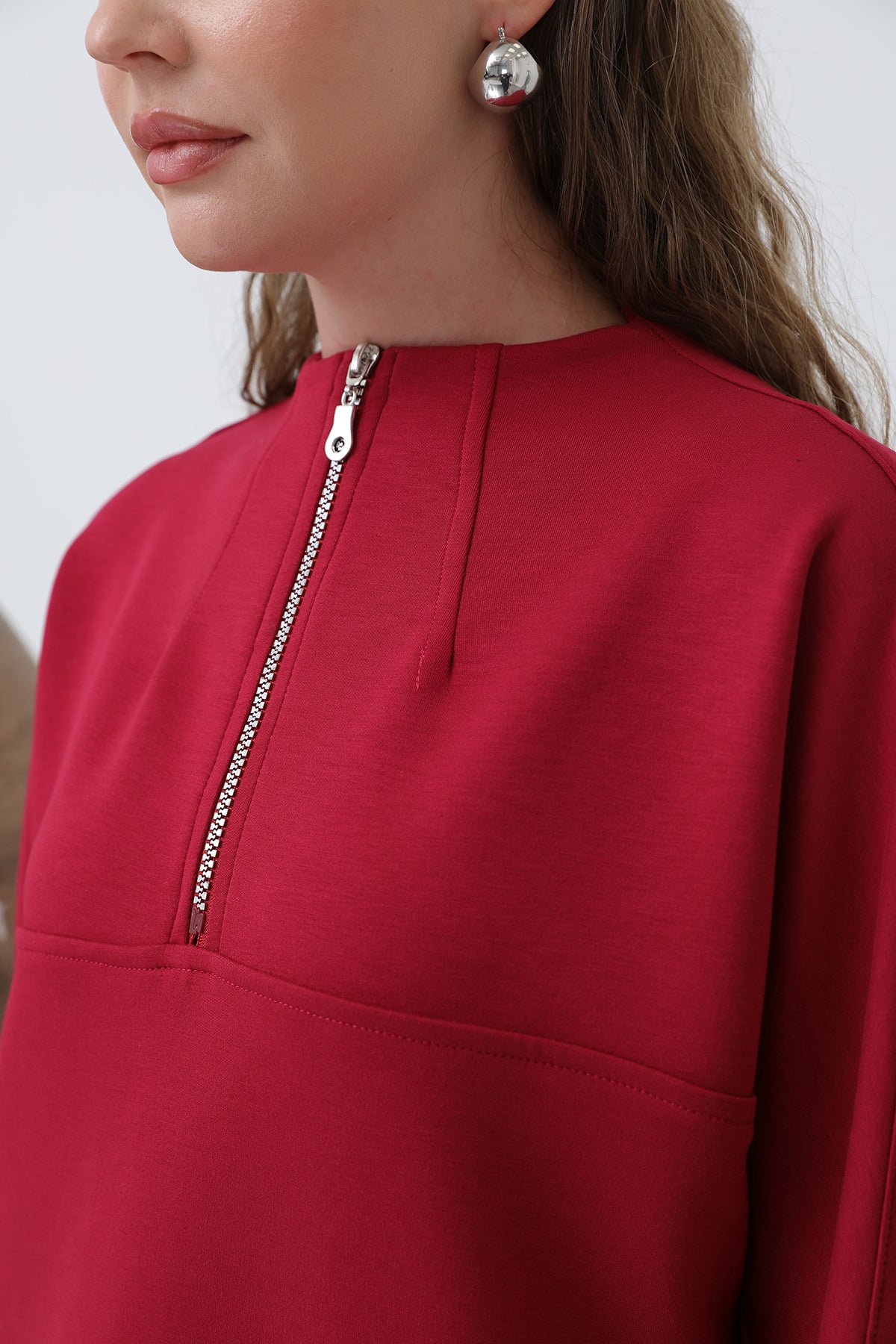 Kadın Önü Fermuar Detaylı Tunik - 10611TUN