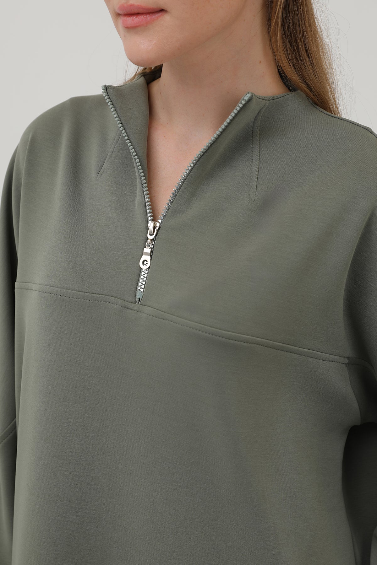 Kadın Önü Fermuar Detaylı Tunik - 10611TUN