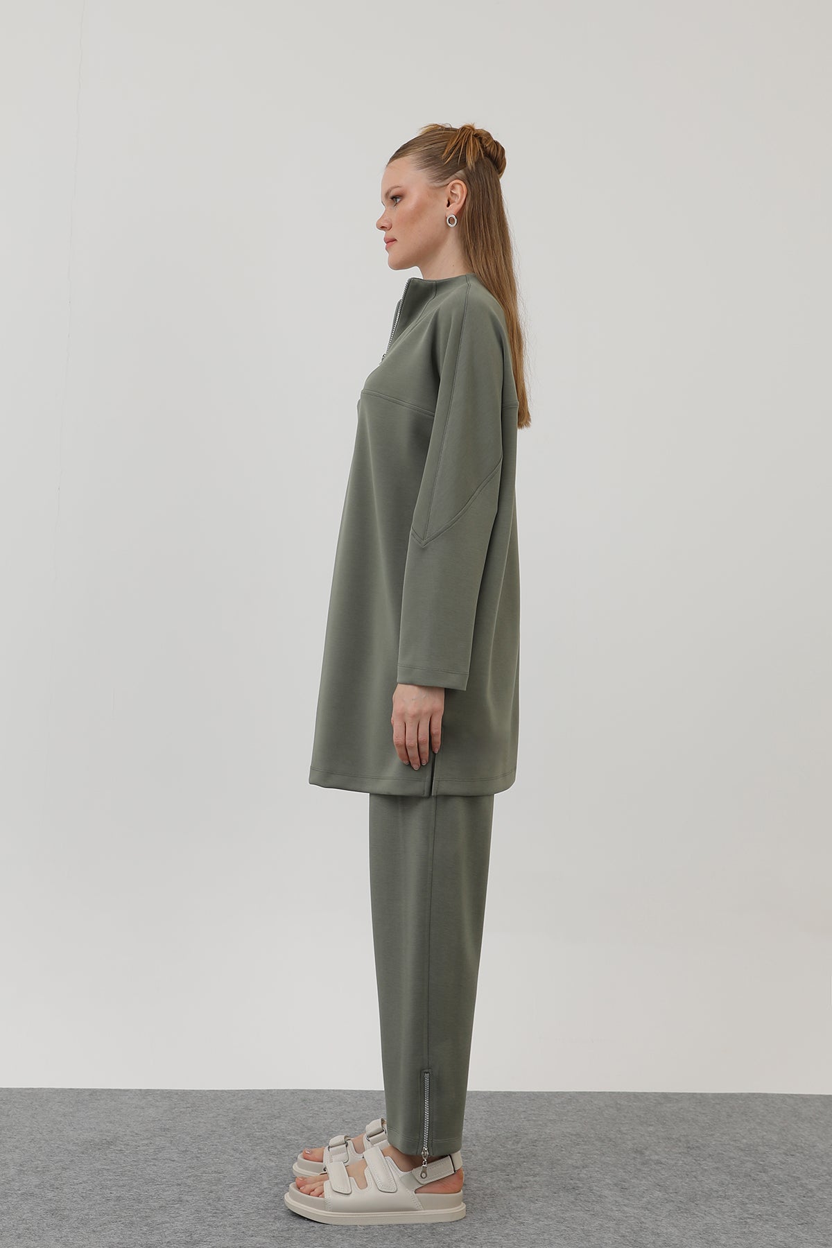 Kadın Önü Fermuar Detaylı Tunik - 10611TUN