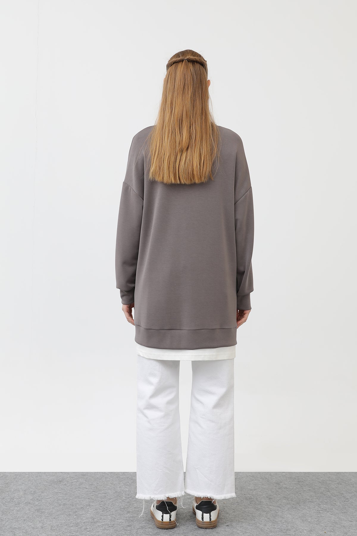 Kadın Önü Etiket Detaylı Tunik - 10613TUN