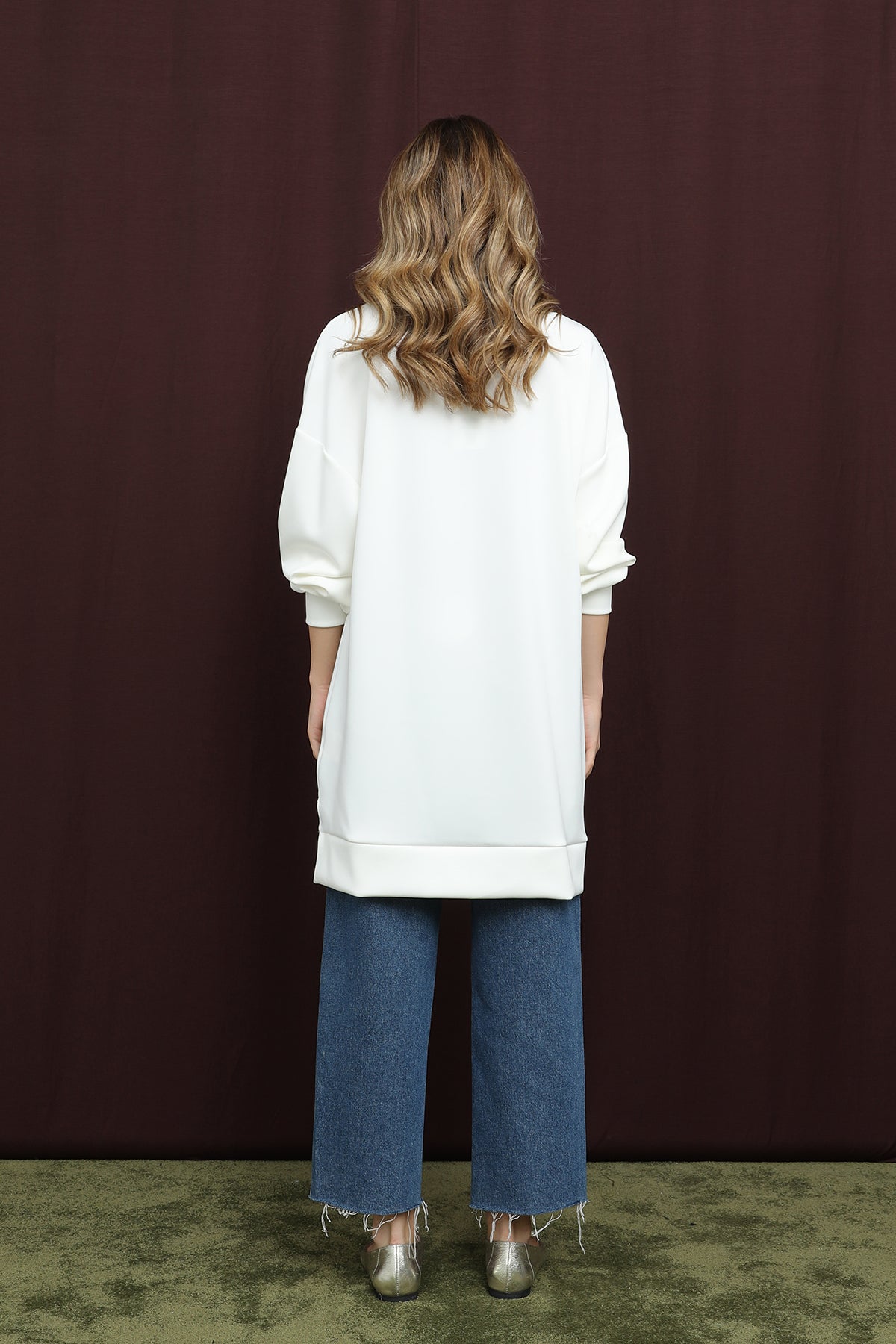 Kadın Önü İşlemeli Garni Detaylı Tunik - 10627TNK