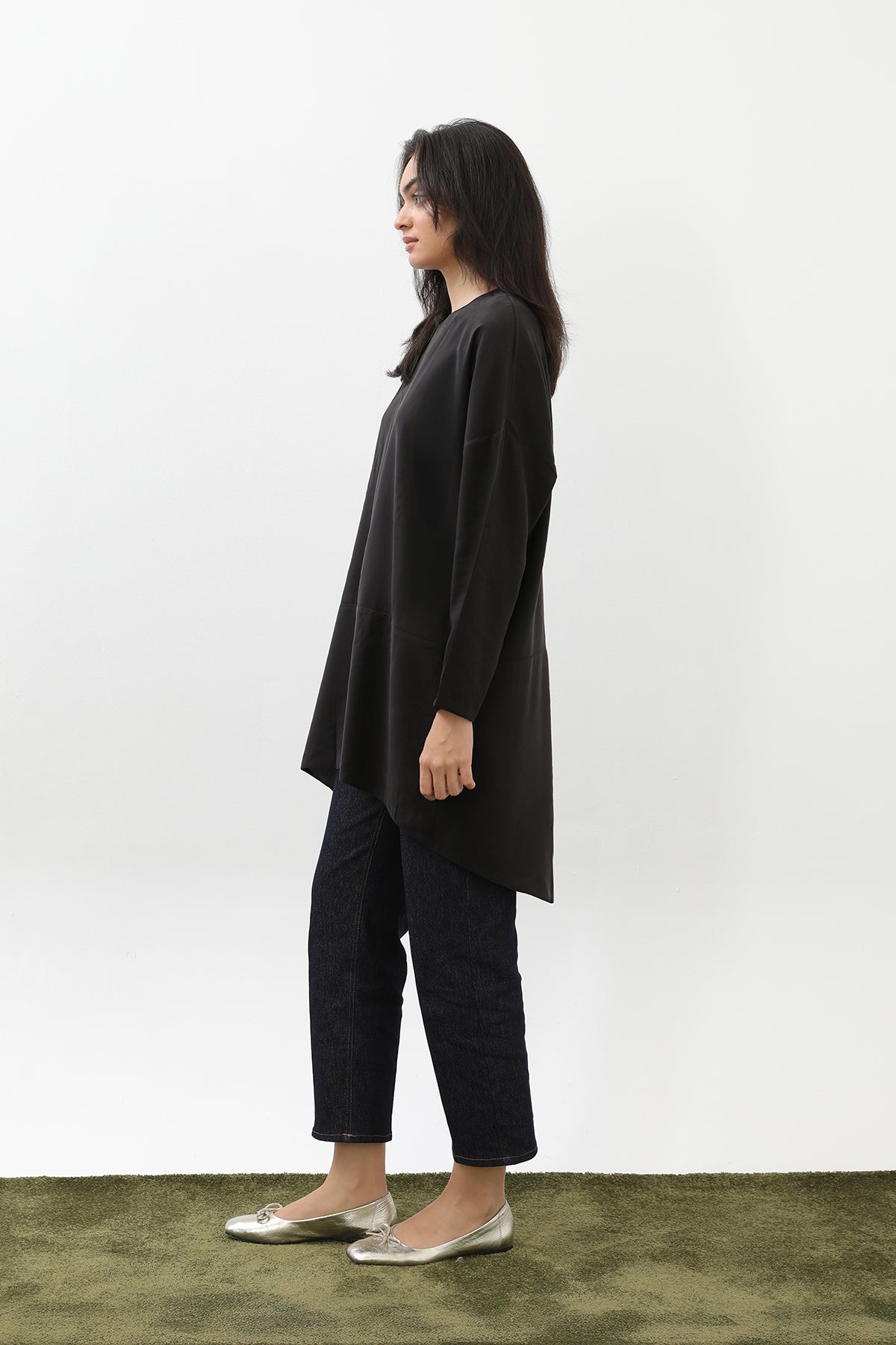 Kadın Arkası Çapraz Yırtmaçlı Tunik - 10675TUN