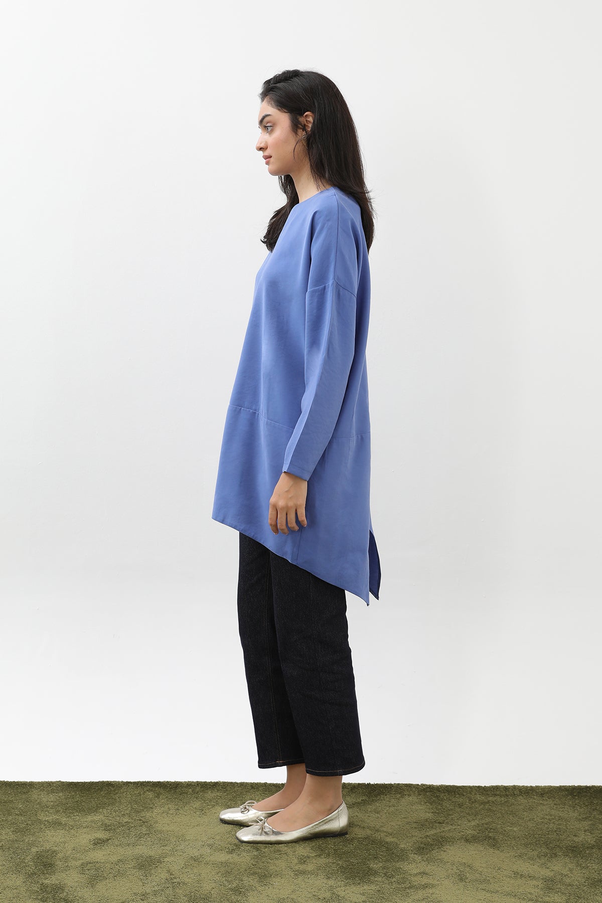 Kadın Arkası Çapraz Yırtmaçlı Tunik - 10675TUN